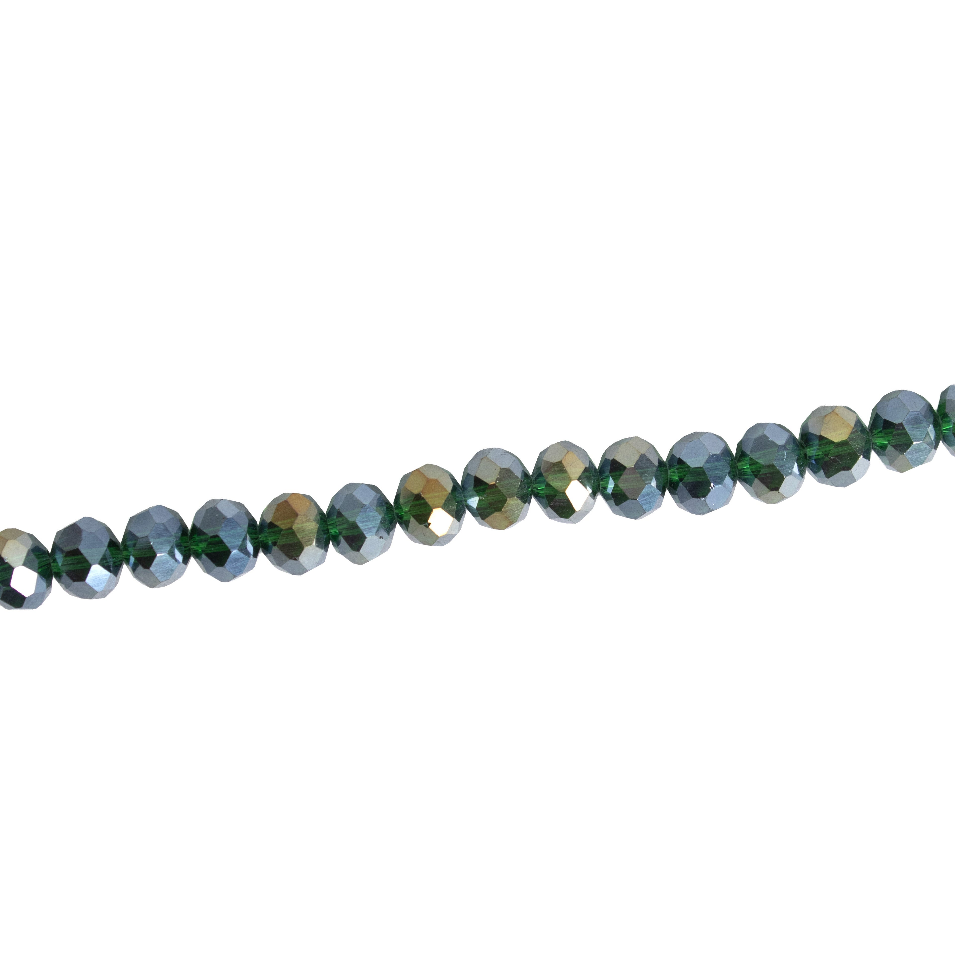 Fire Polished Beads Rainbow Crystal 8mm Emerald Green 1string