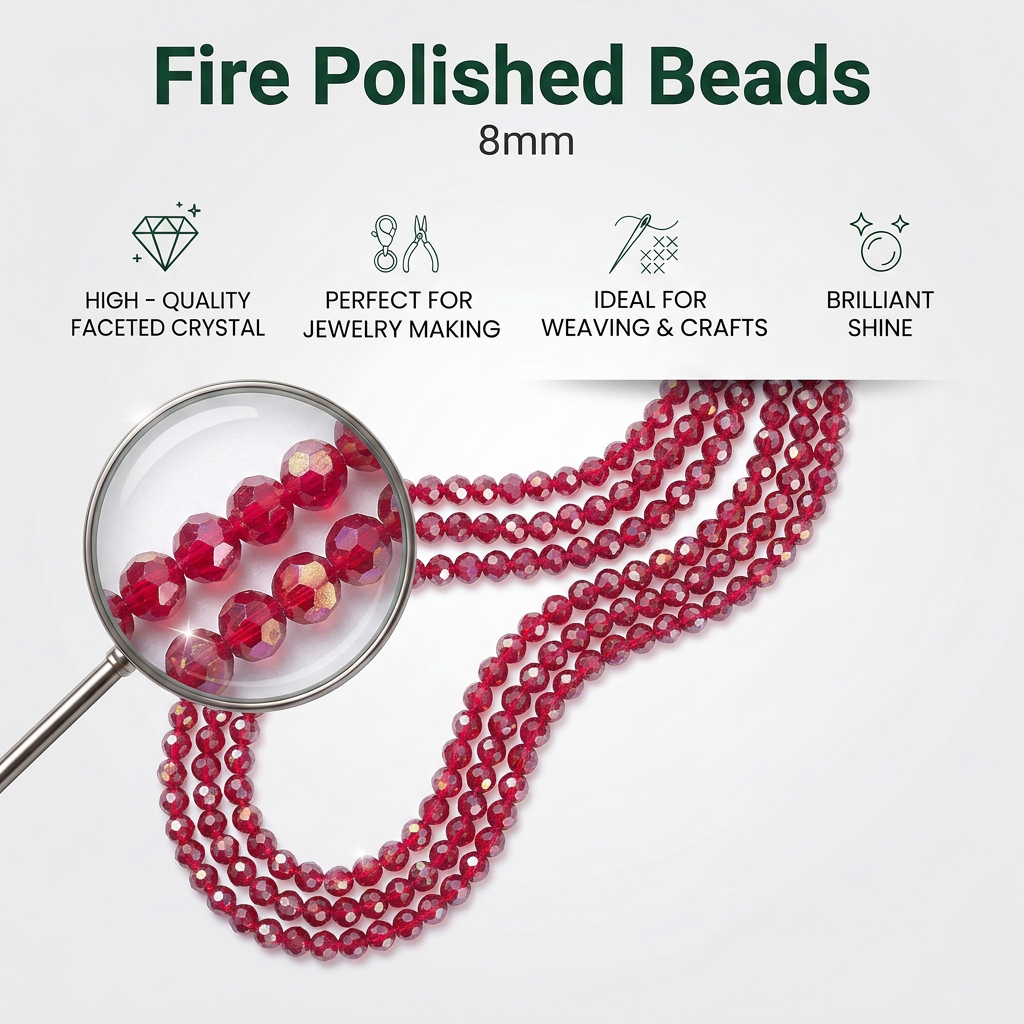 Fire Polished Beads Rainbow Crystal 8mm Crystal Amethyst 1 string