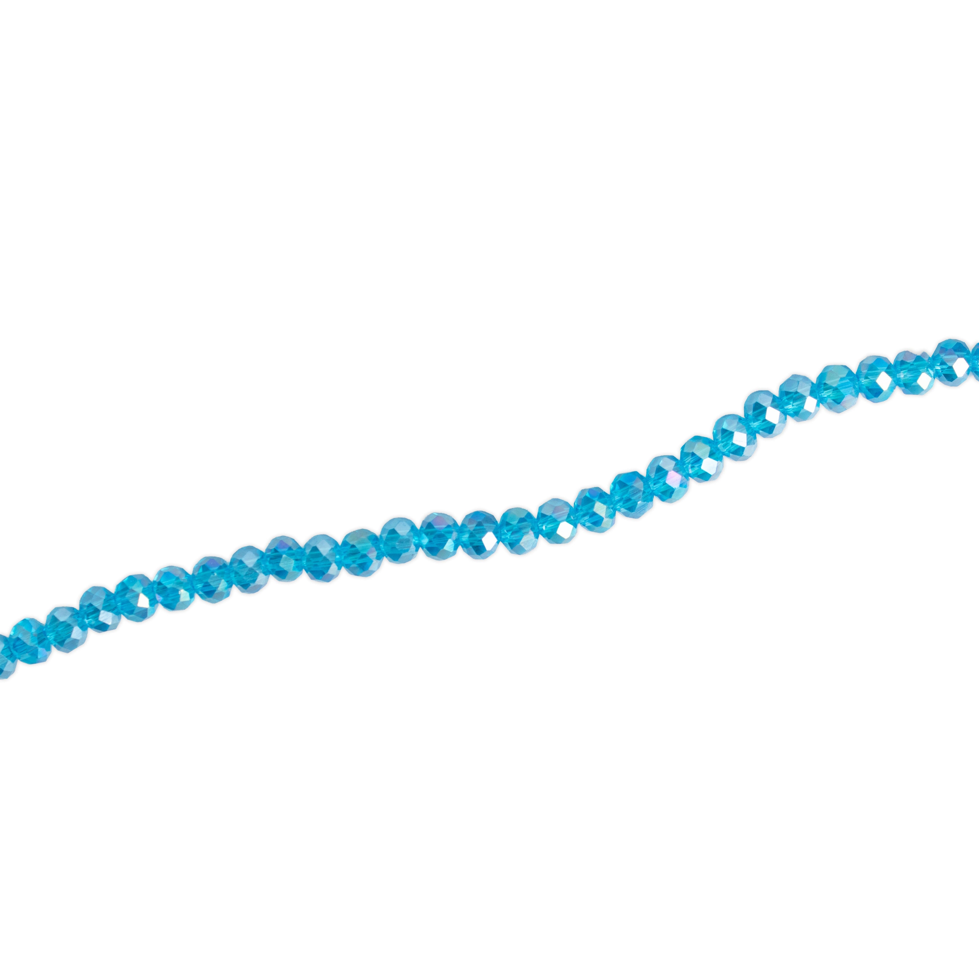 Fire Polished Beads Rainbow Crystal 4mm Aquamarine 1 string