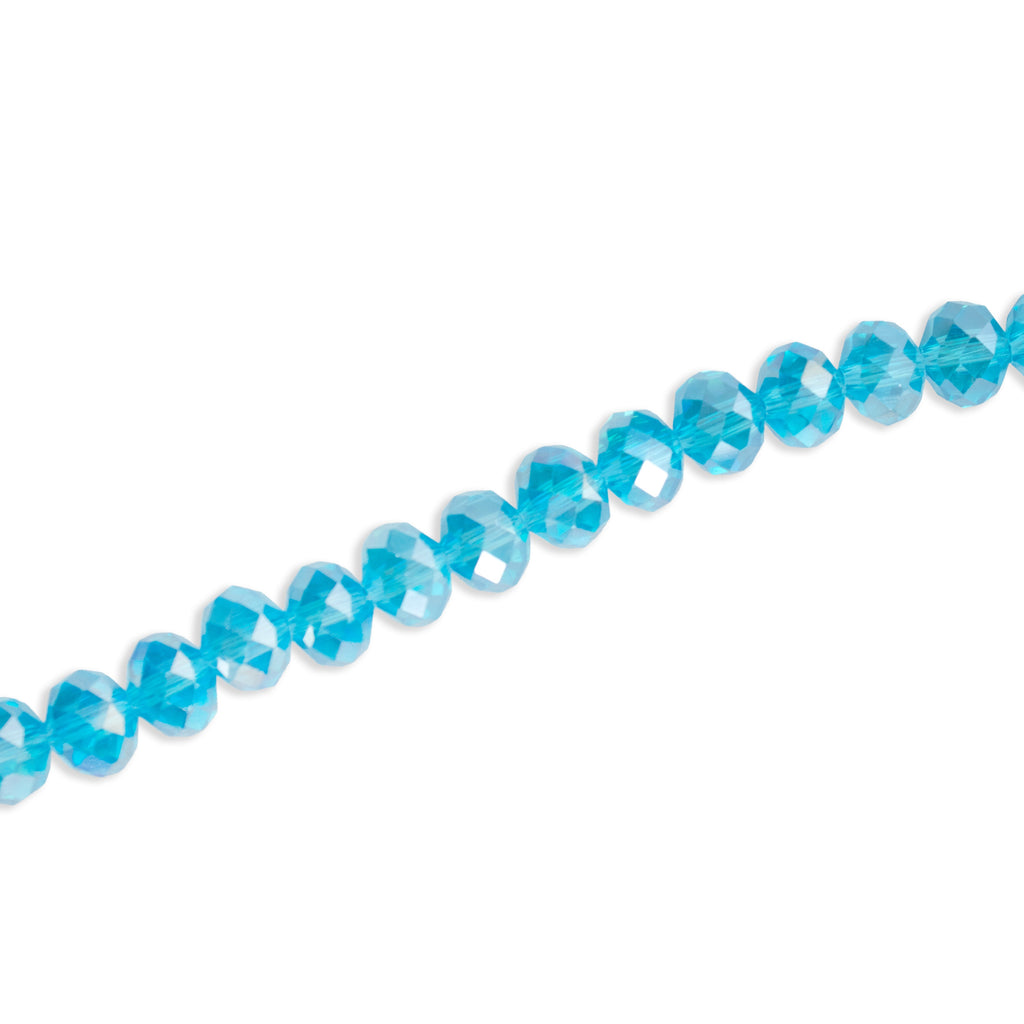 Fire Polished Beads Rainbow Crystal 8mm Aquamarine 1 string