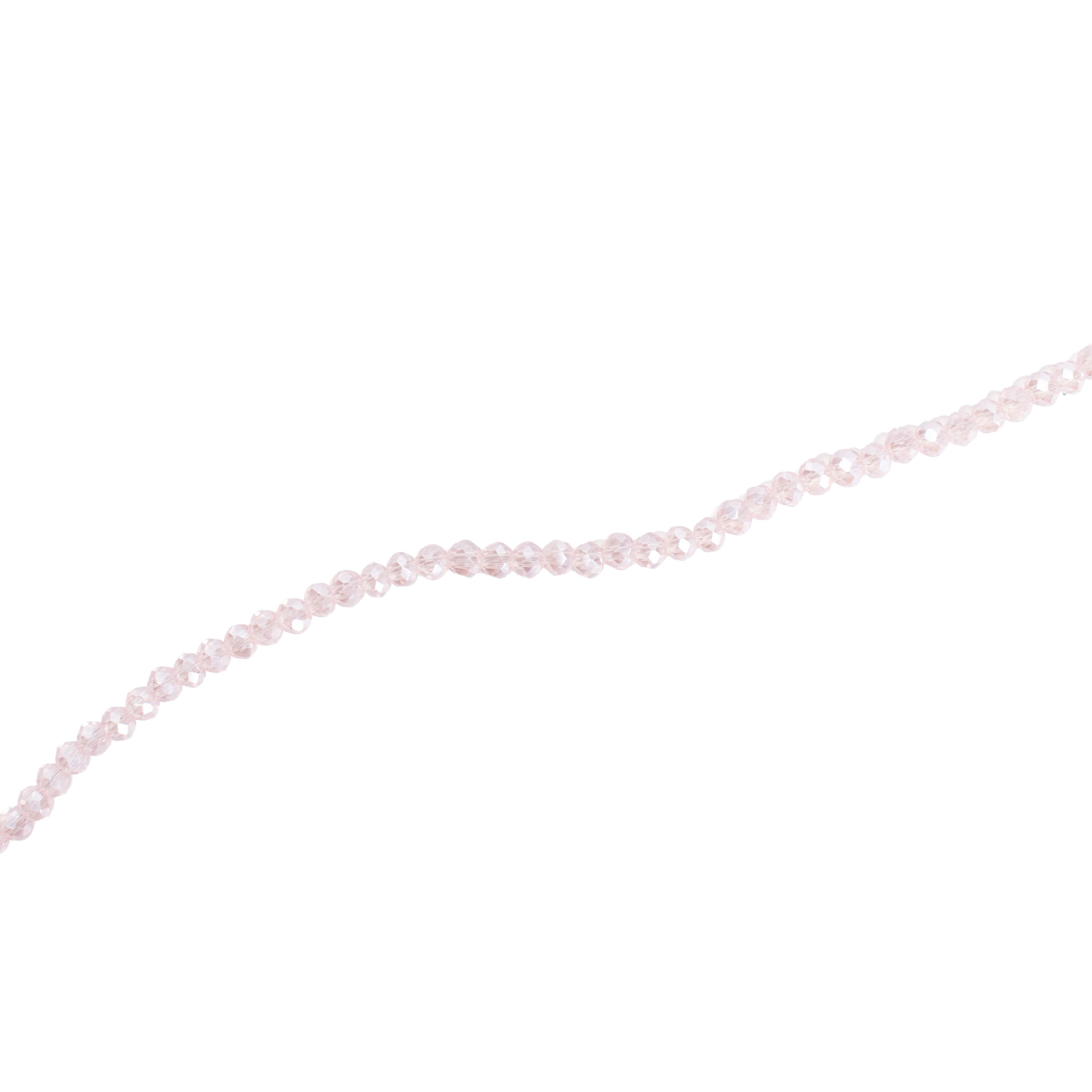 Fire Polished Beads Rainbow Crystal 2mm Pink Diamond 1 string