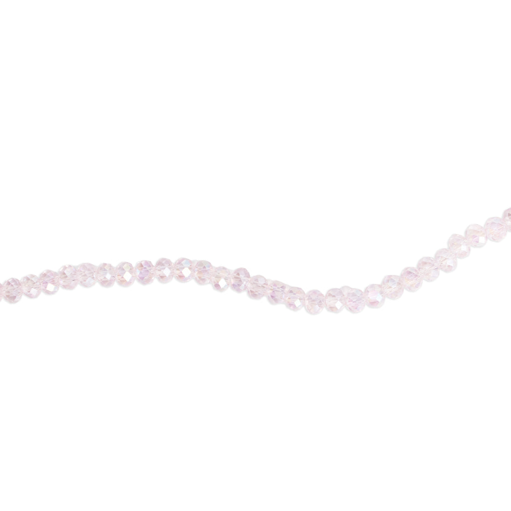Fire Polished Beads Rainbow Crystal 4mm Pink Diamond 1 string
