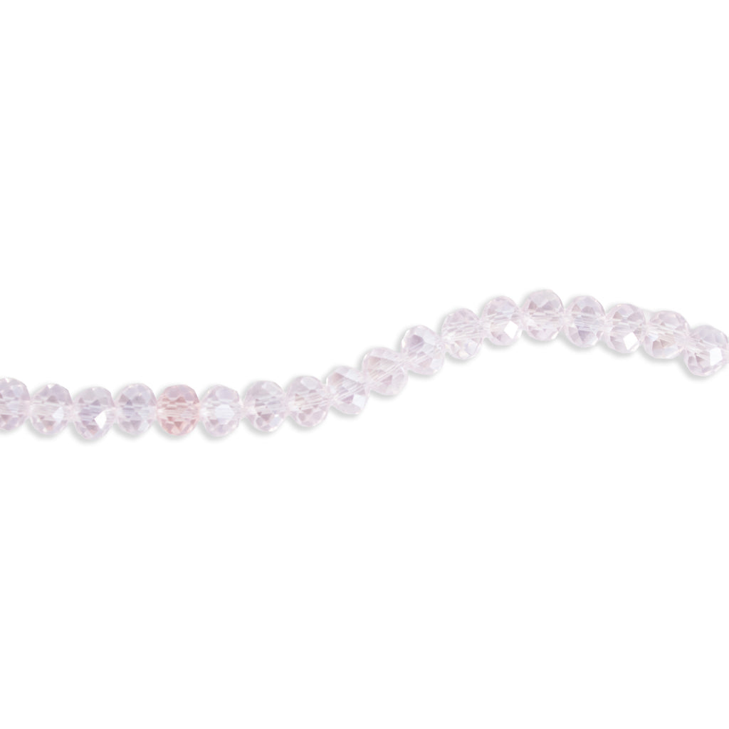 Fire Polished Beads Rainbow Crystal 6mm Pink Diamond 1 string
