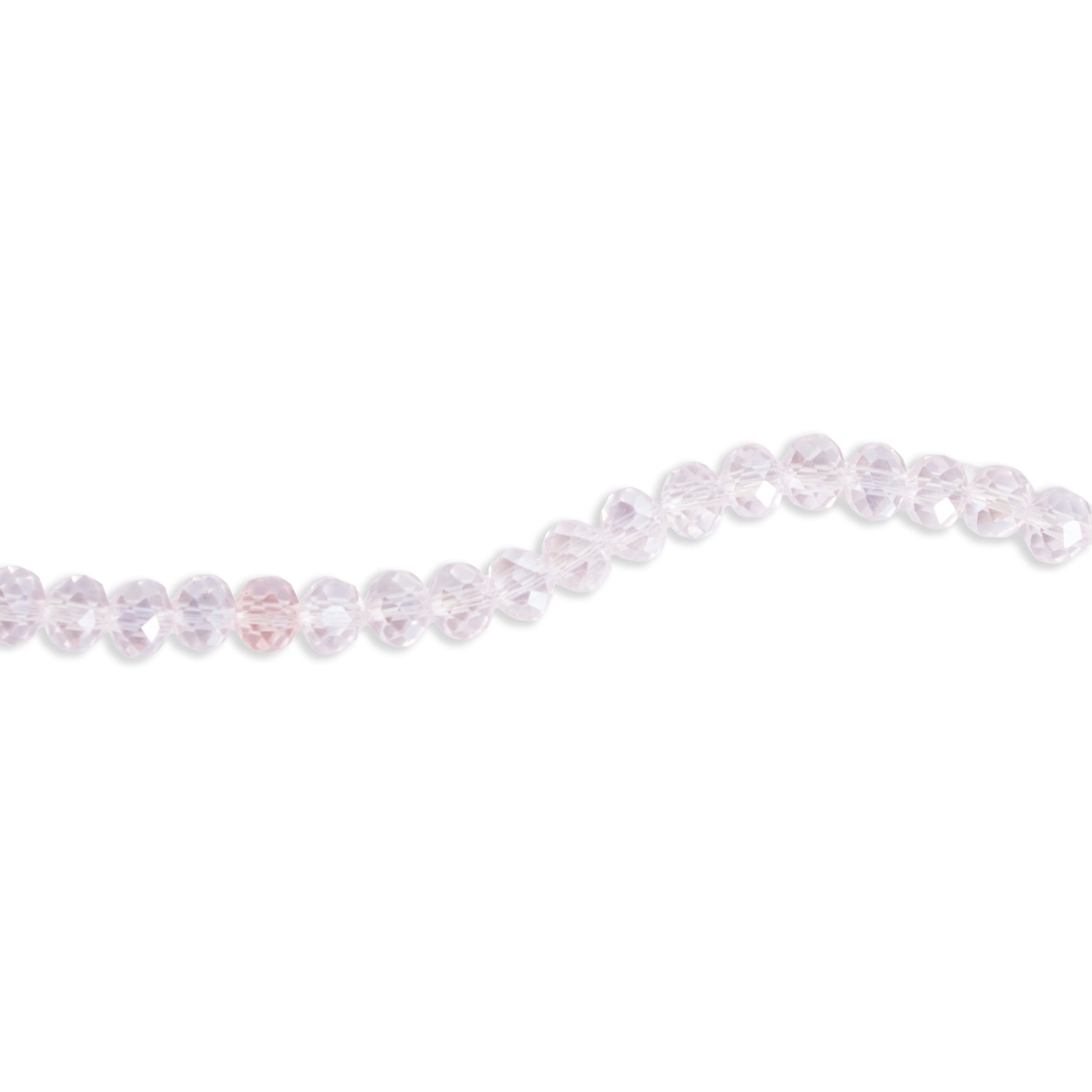 Fire Polished Beads Rainbow Crystal 6mm Pink Diamond 1 string