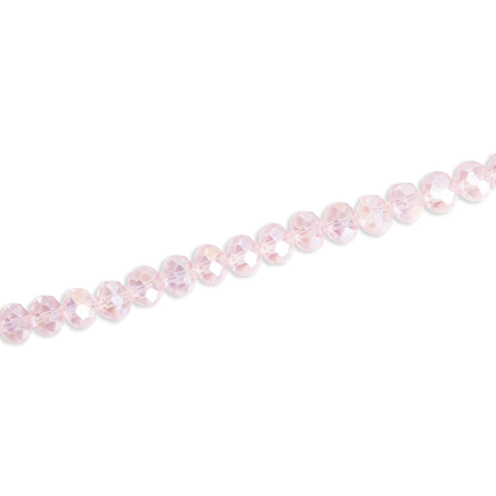 Fire Polished Beads Rainbow Crystal 8mm Pink Diamond 1 string