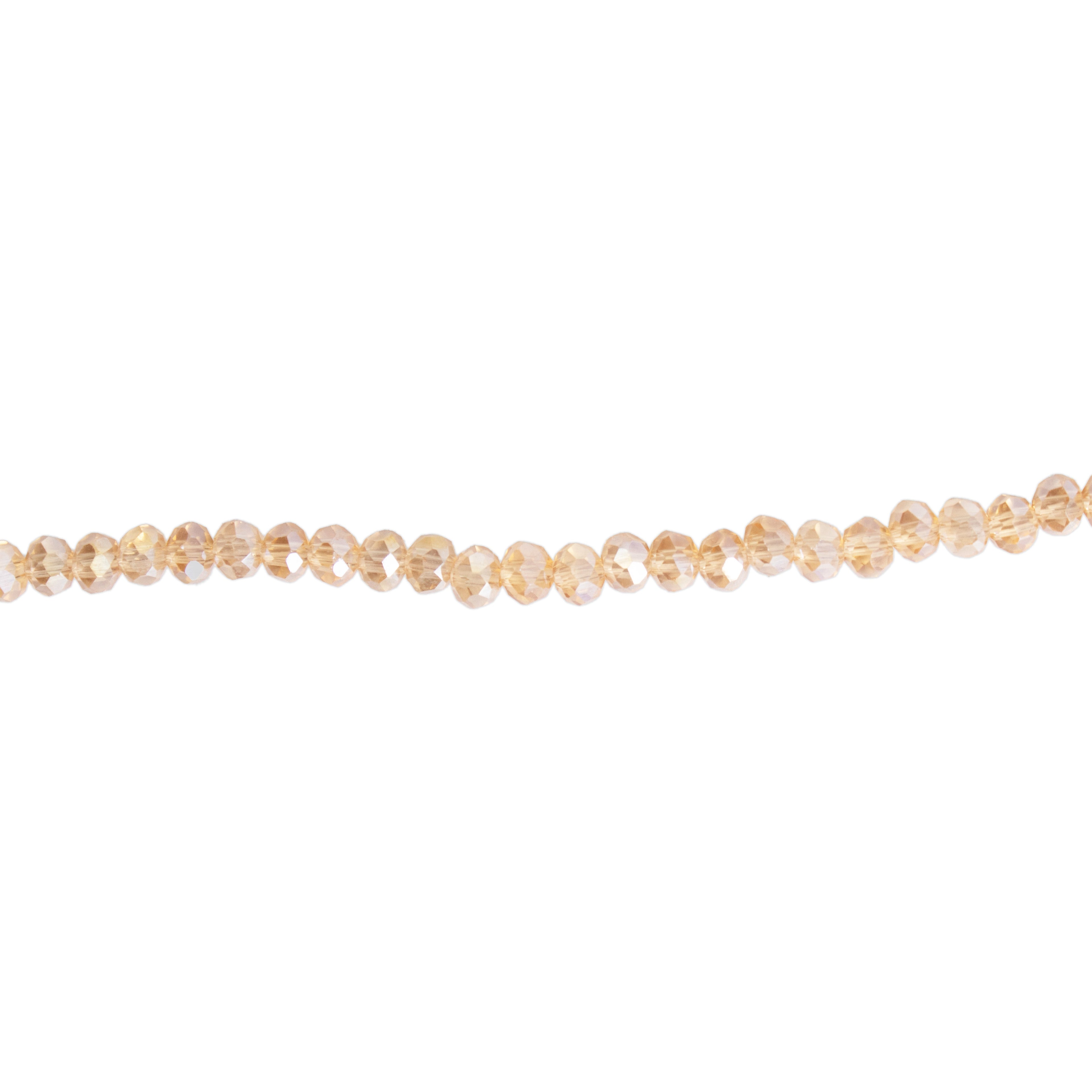 Fire Polished Beads Rainbow Crystal 4mm Champagne 1 string