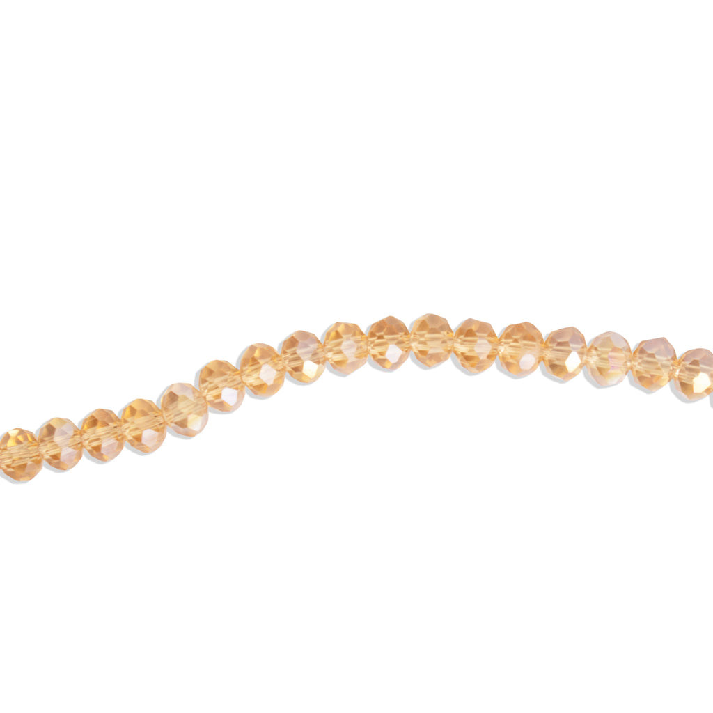 Fire Polished Beads Rainbow Crystal 6mm Champagne 1 string