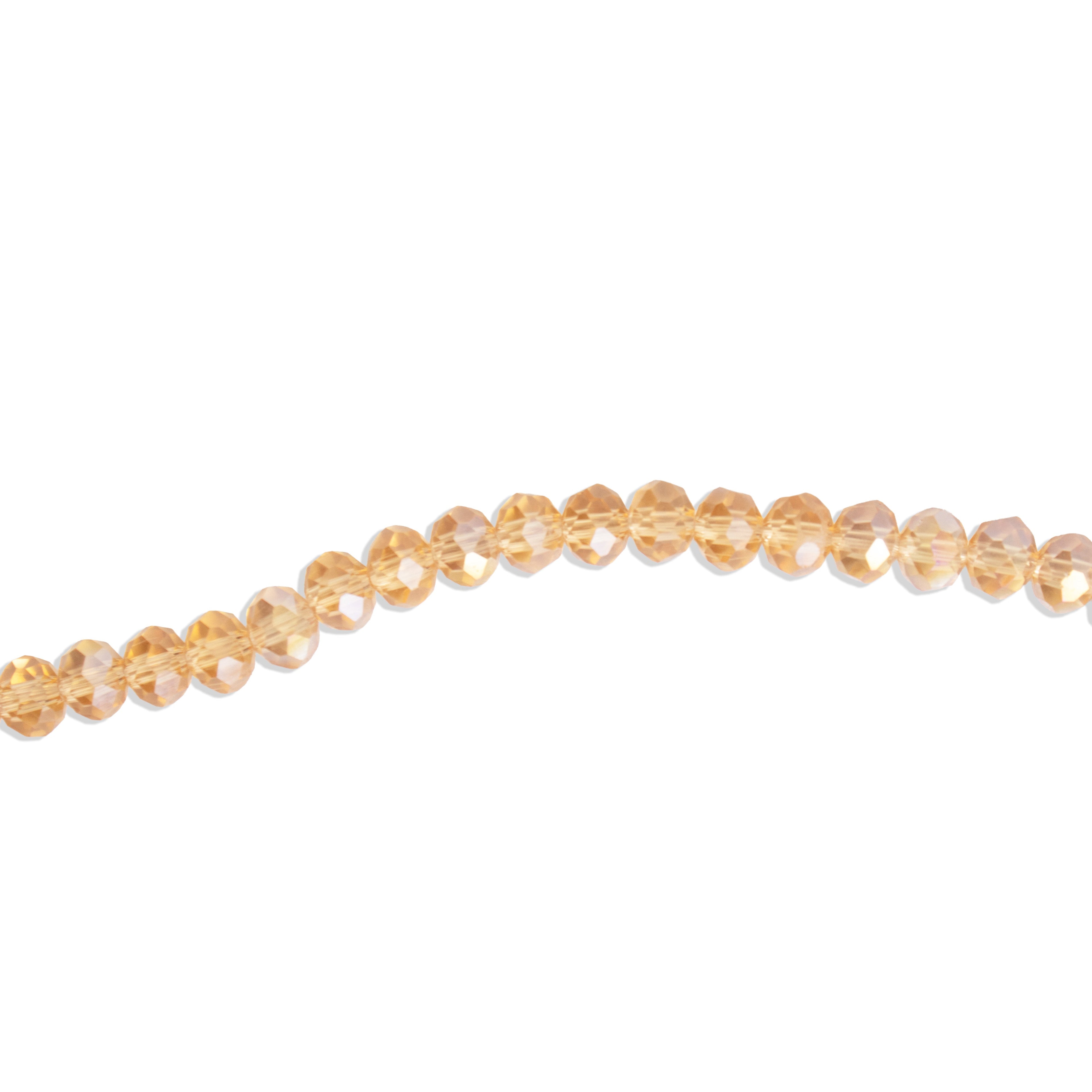 Fire Polished Beads Rainbow Crystal 6mm Champagne 1 string