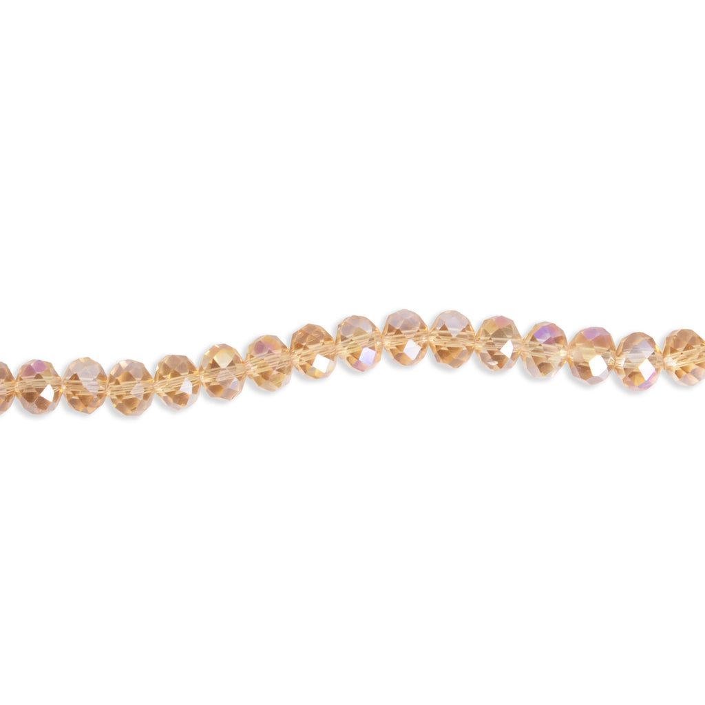 Fire Polished Beads Rainbow Crystal 8mm Champagne 1 string