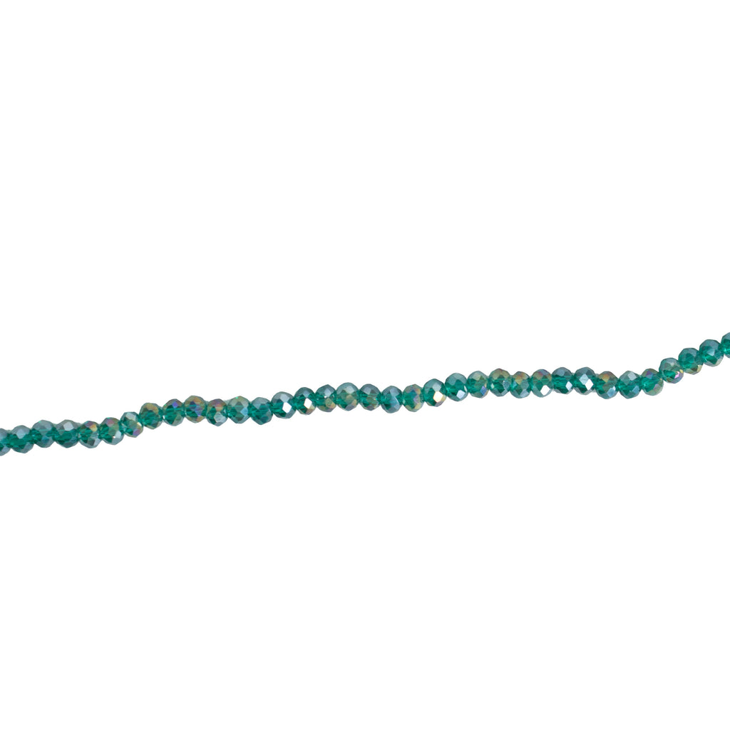 Fire Polished Beads Rainbow Crystal 2mm Teal 1 string