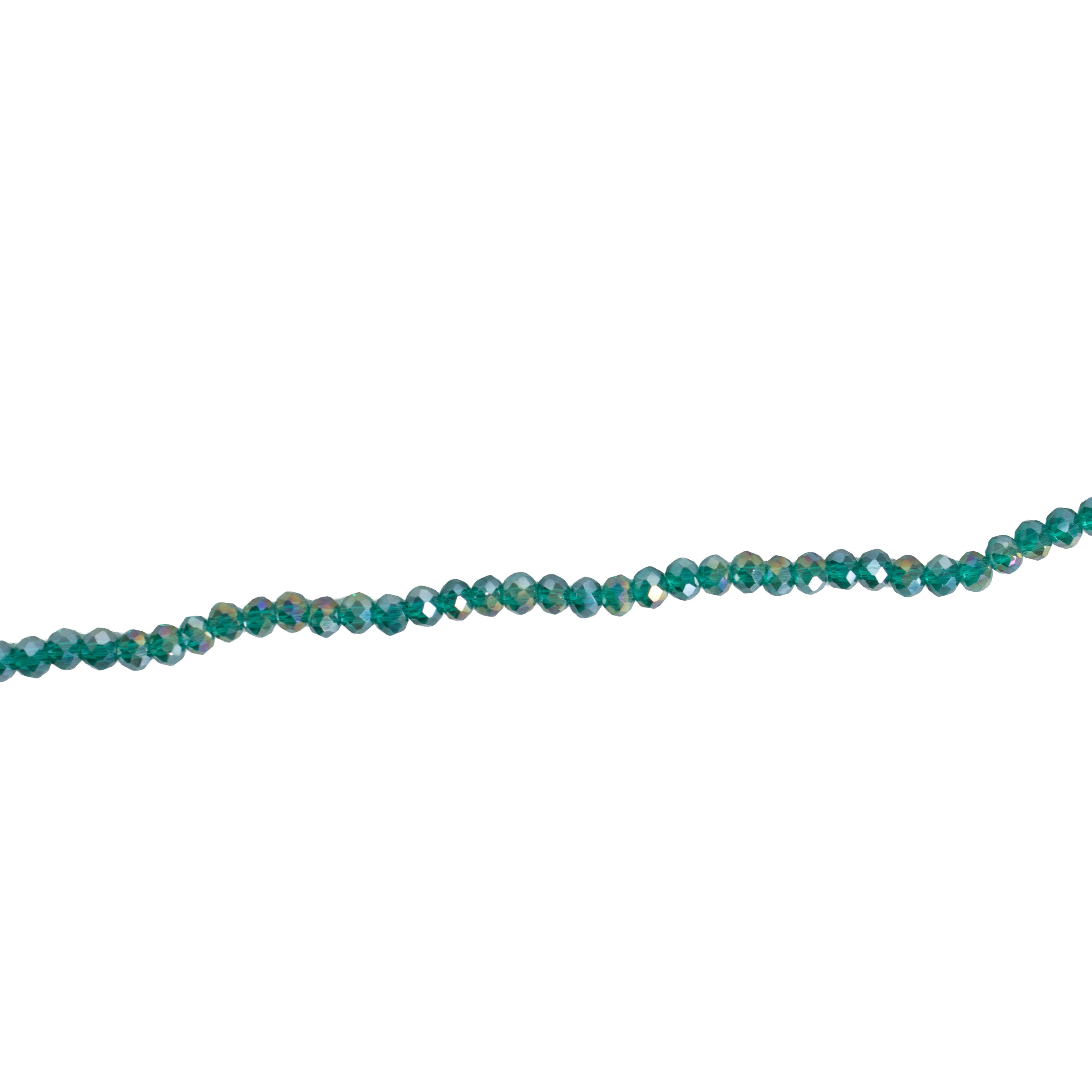 Fire Polished Beads Rainbow Crystal 2mm Teal 1 string
