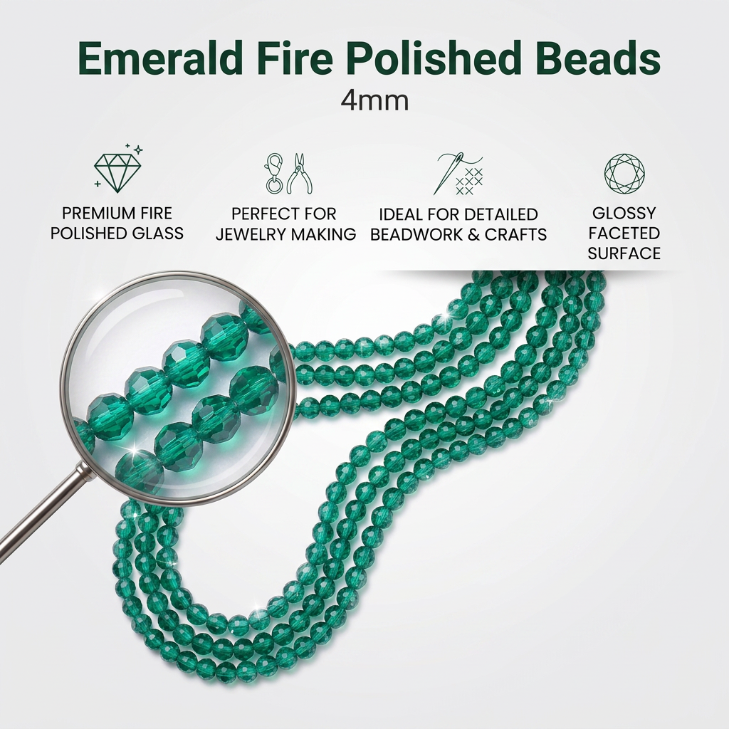 Fire Polished Beads Rainbow Crystal 4mm Teal 1string