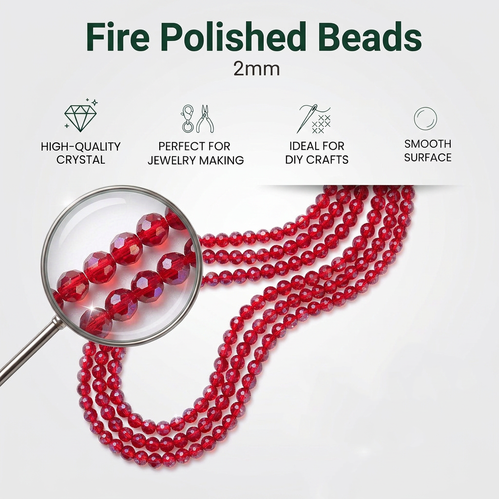 Fire Polished Beads Rainbow Crystal 2mm Rainbow Amethyst 1 string