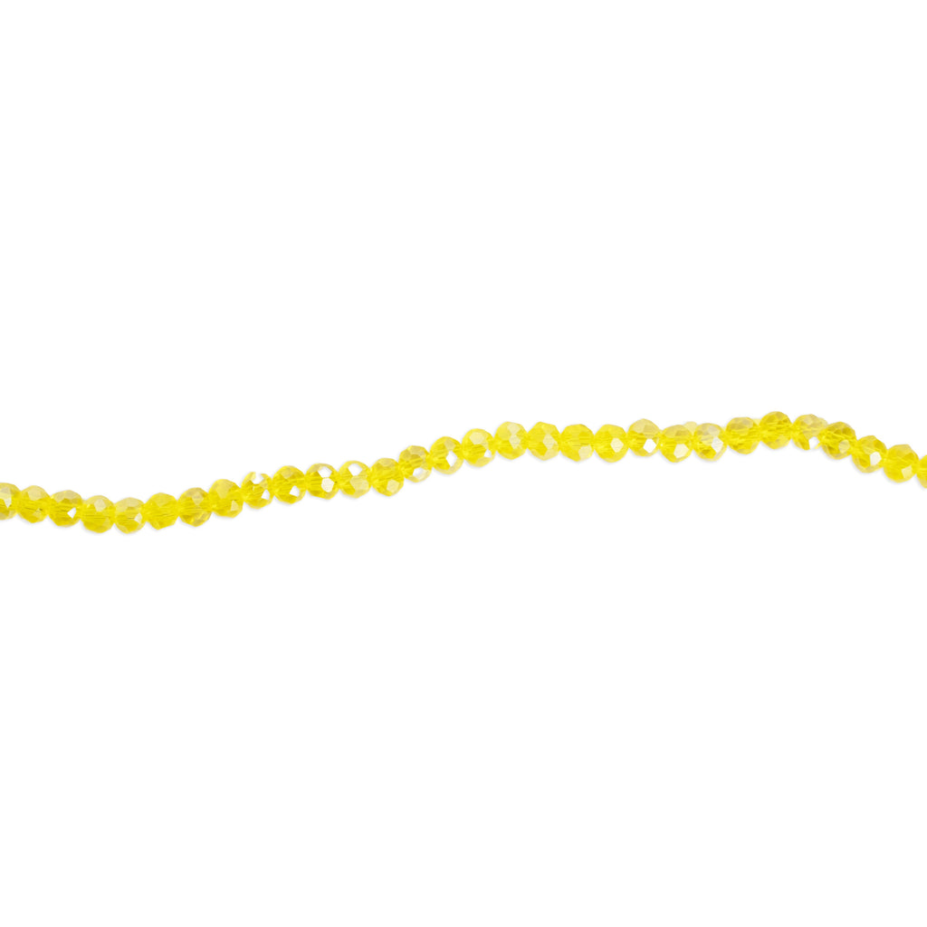 Fire Polished Beads Rainbow Crystal 4mm Citrine 1 string