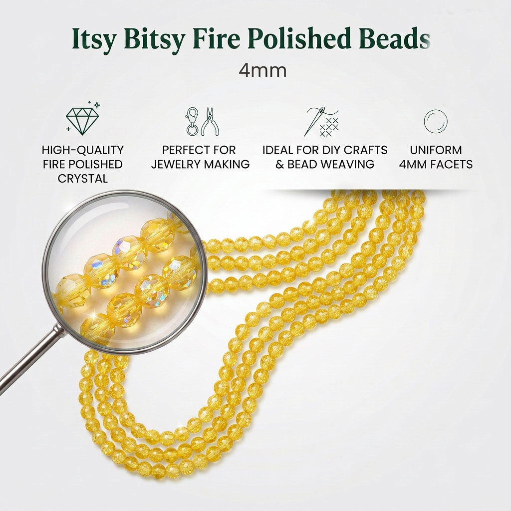 Fire Polished Beads Rainbow Crystal 6mm Citrine 1 string