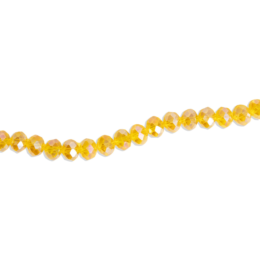 Fire Polished Beads Rainbow Crystal 8mm Citrine 1 string