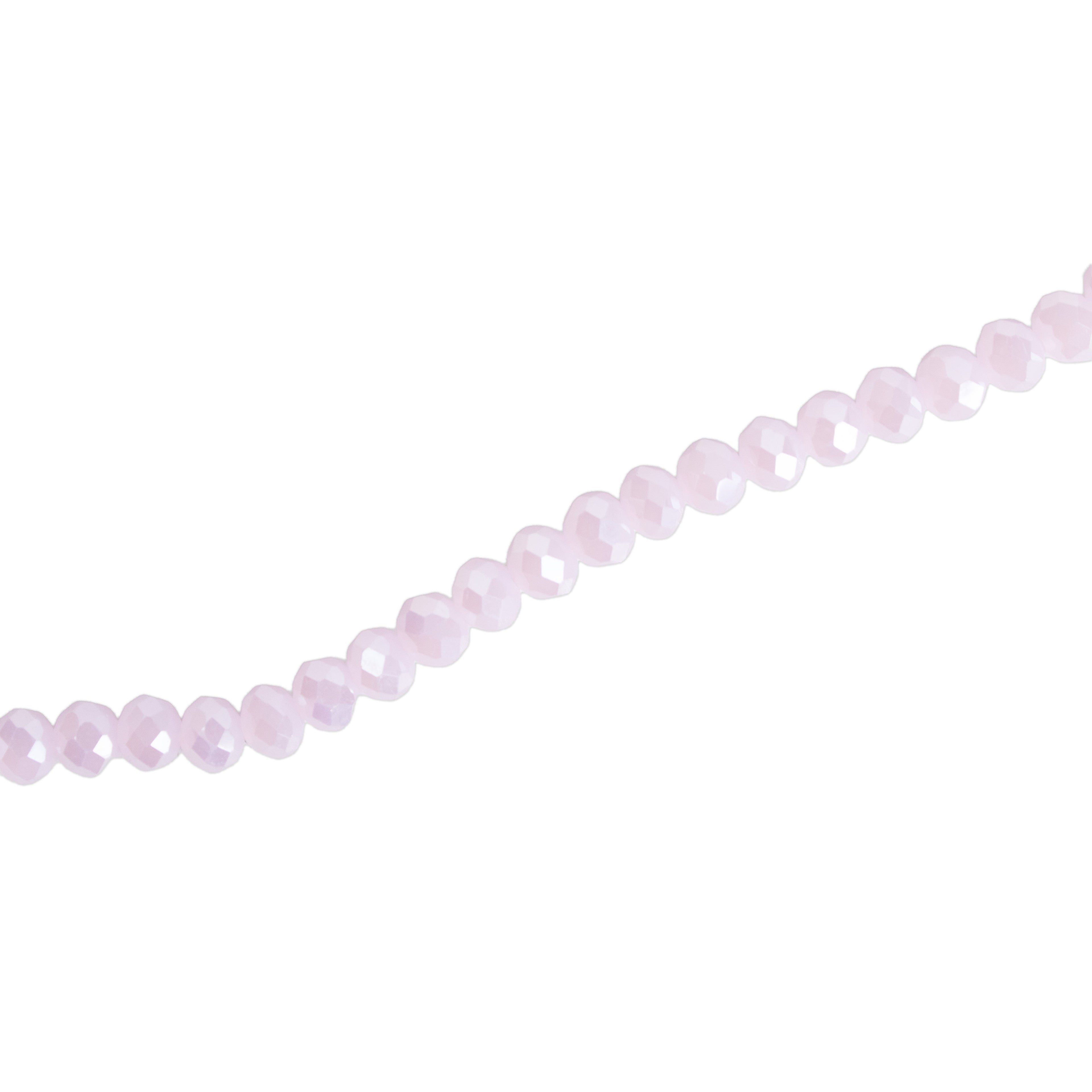 Fire Polished Beads Opaque Crystal 6mm Rose Crystal 1 string