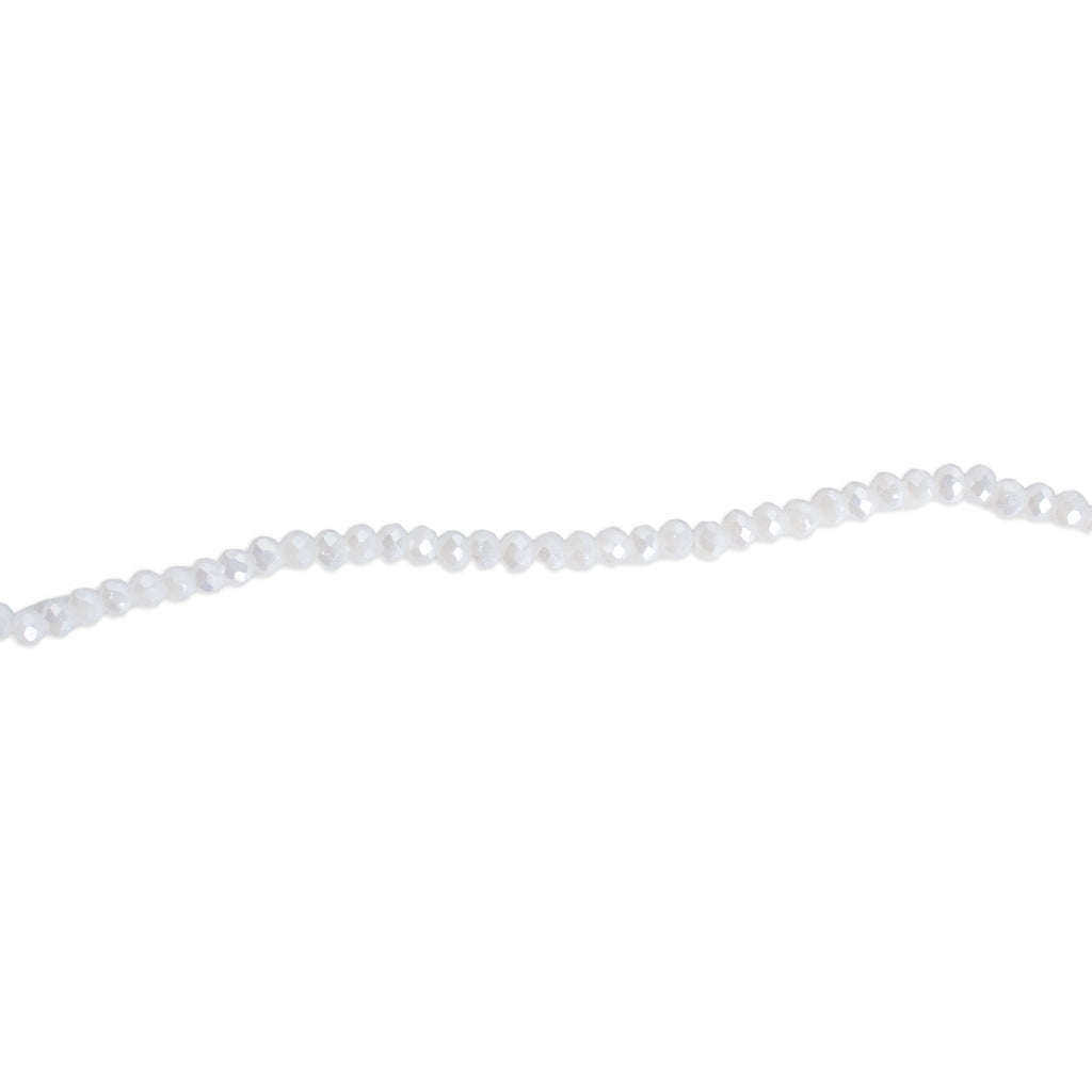 Fire Polished Beads Opaque Crystal 2mm White 1 string