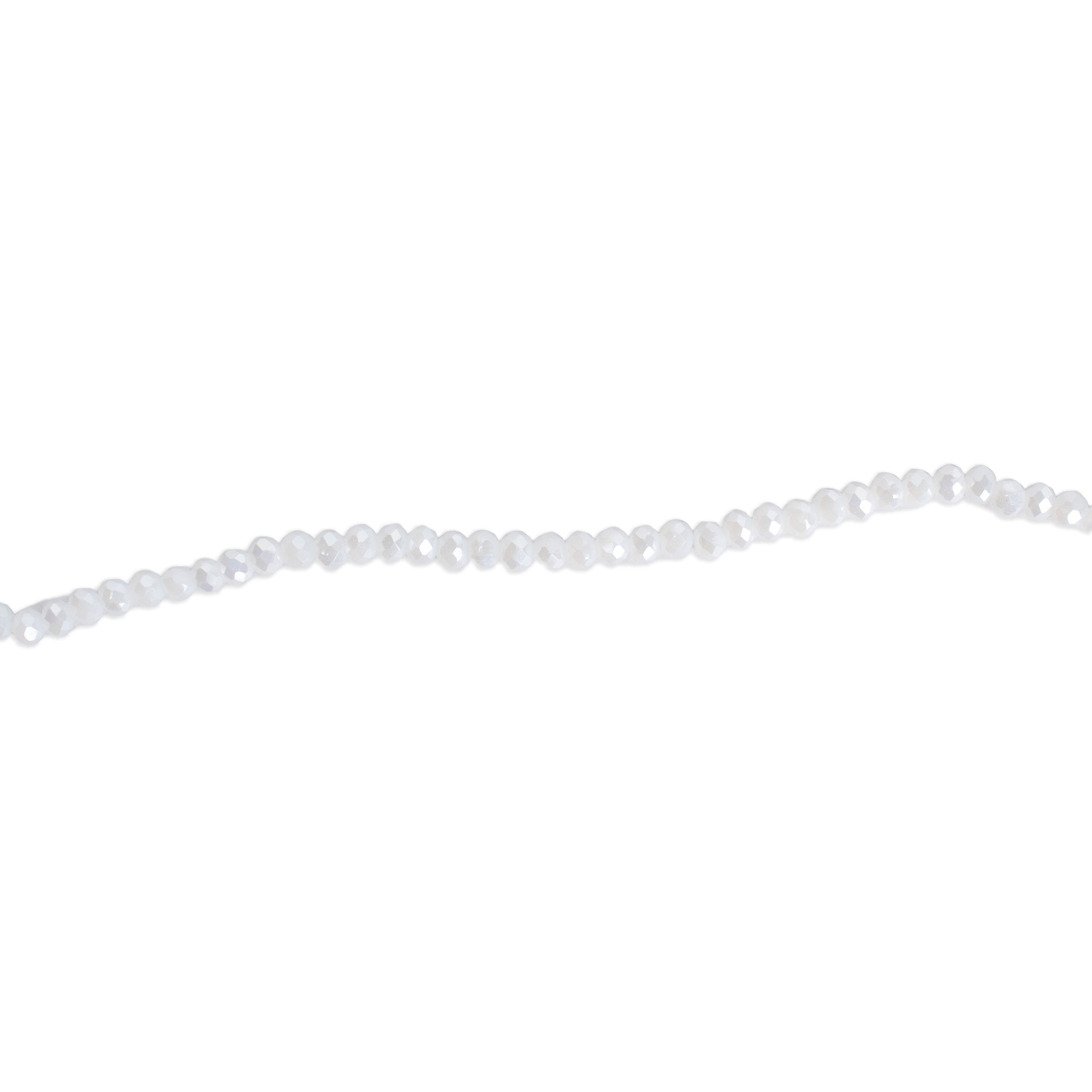 Fire Polished Beads Opaque Crystal 2mm White 1 string