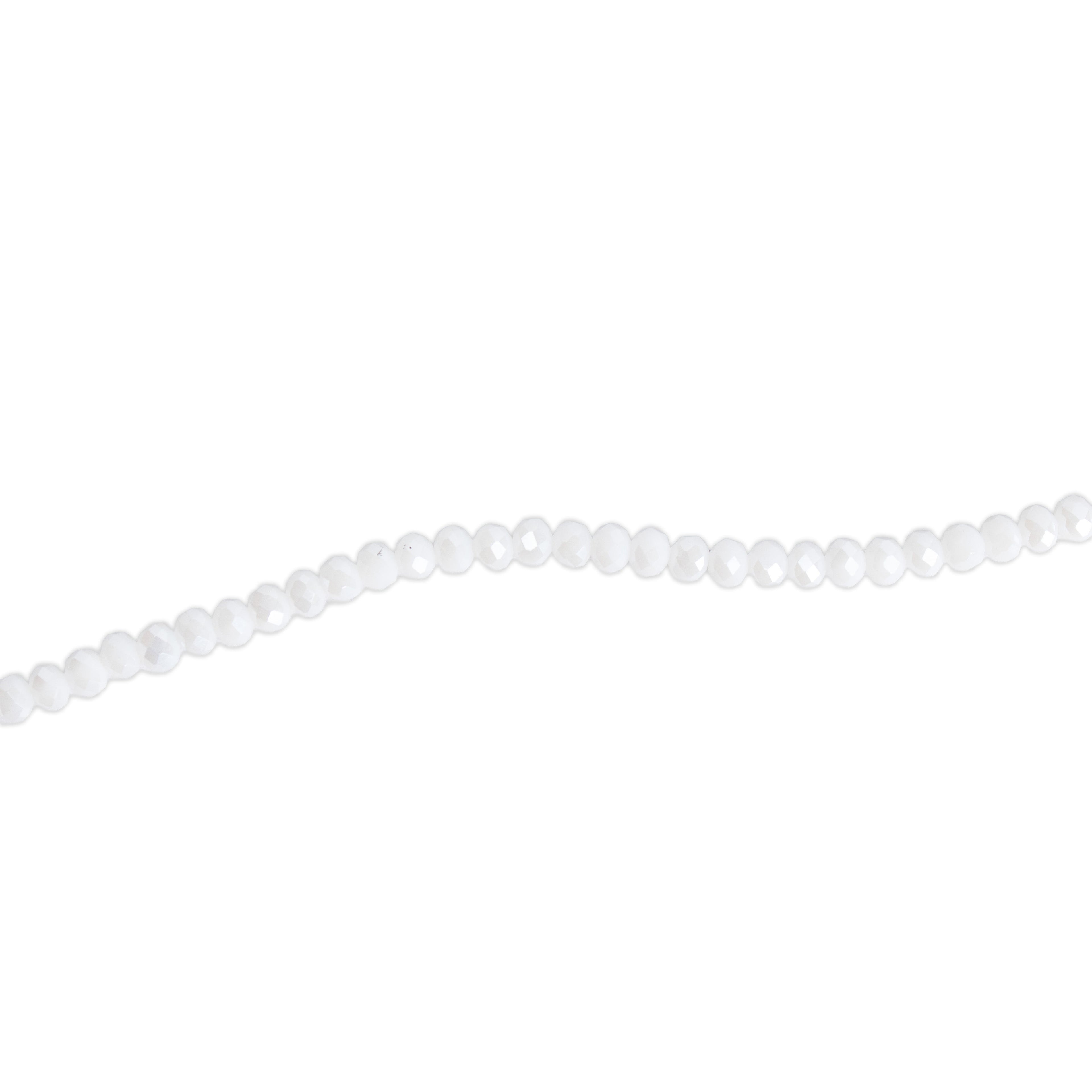 Fire Polished Beads Opaque Crystal 4mm White 1string