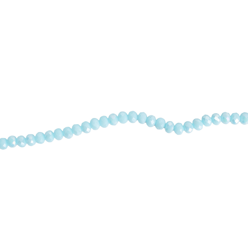 Fire Polished Beads Opaque Crystal 4mm Turquoise 1 string