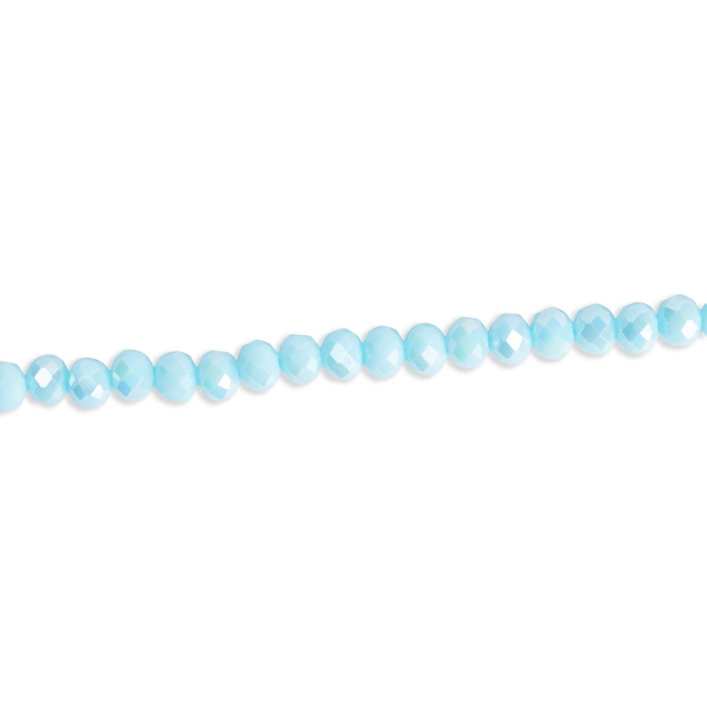 Fire Polished Beads Opaque Crystal 6mm Turquoise 1string