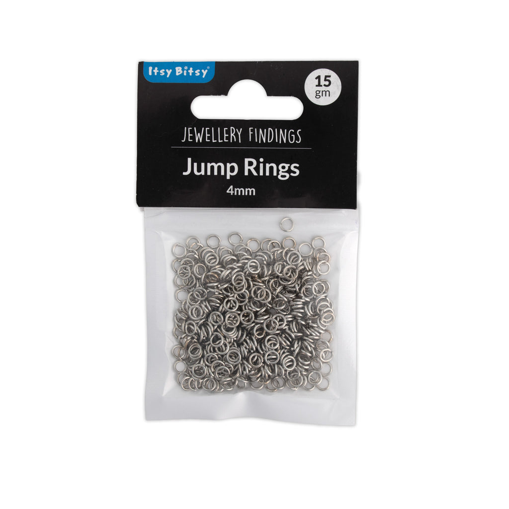 Jewellery Findings Jump Ring Open Nickel 4mm 15gm
