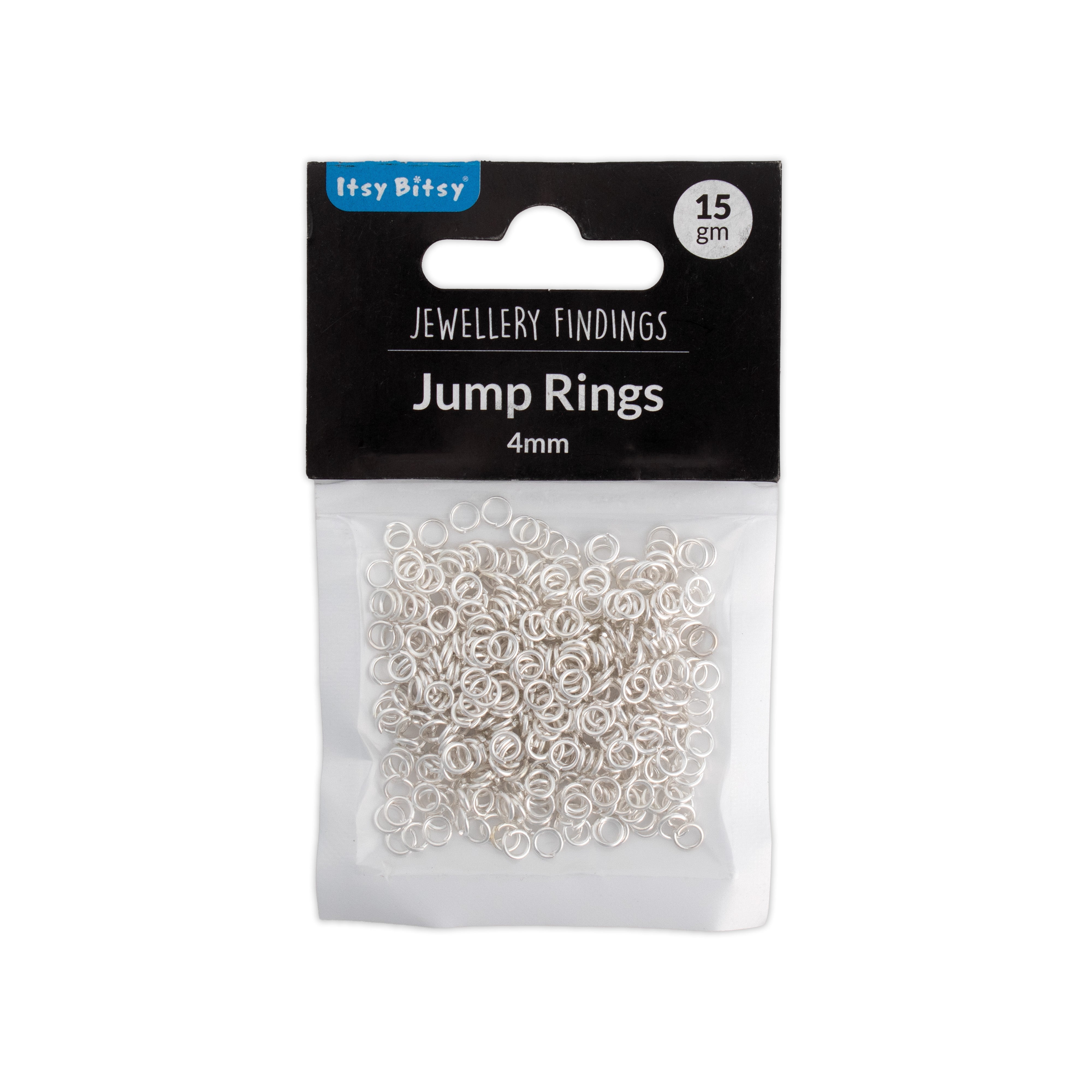 Jewellery Findings Jump Ring Open Silver 4mm 15gm