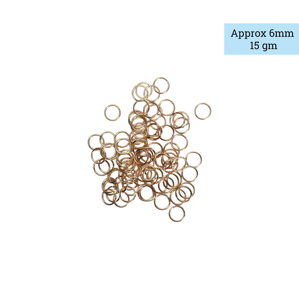 Jewellery Findings Jump Ring Open Gold 6mm 15gm