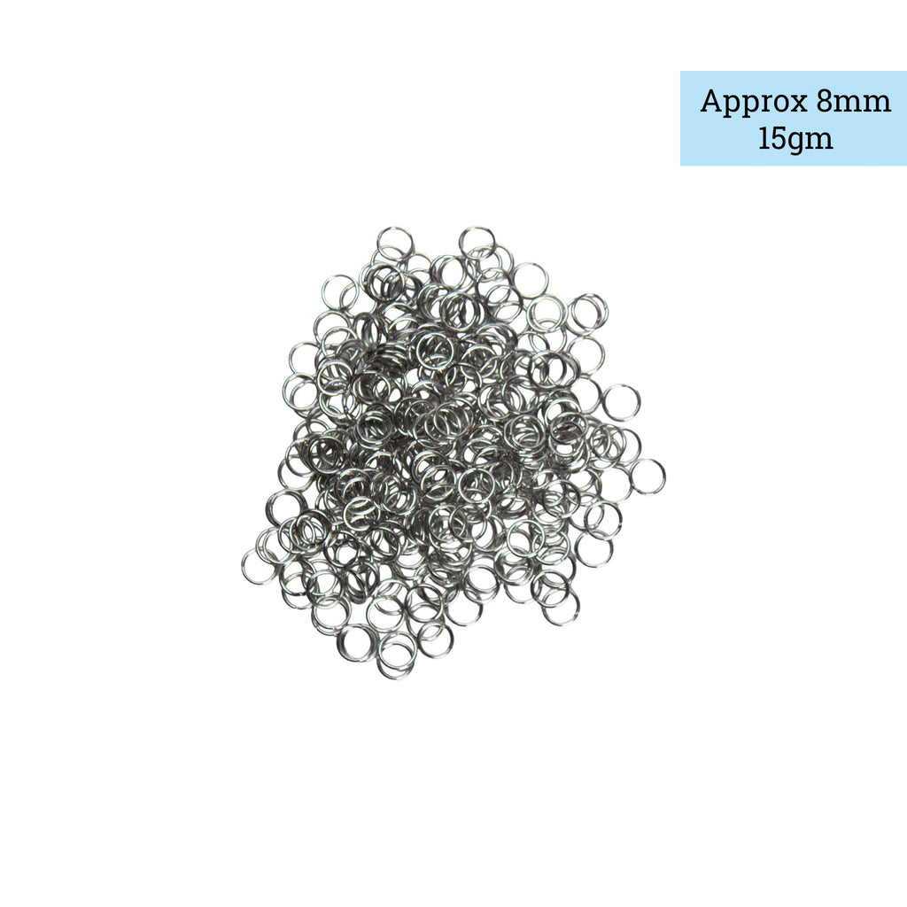 Jewellery Findings Jump Ring Open Silver 8mm 15gm