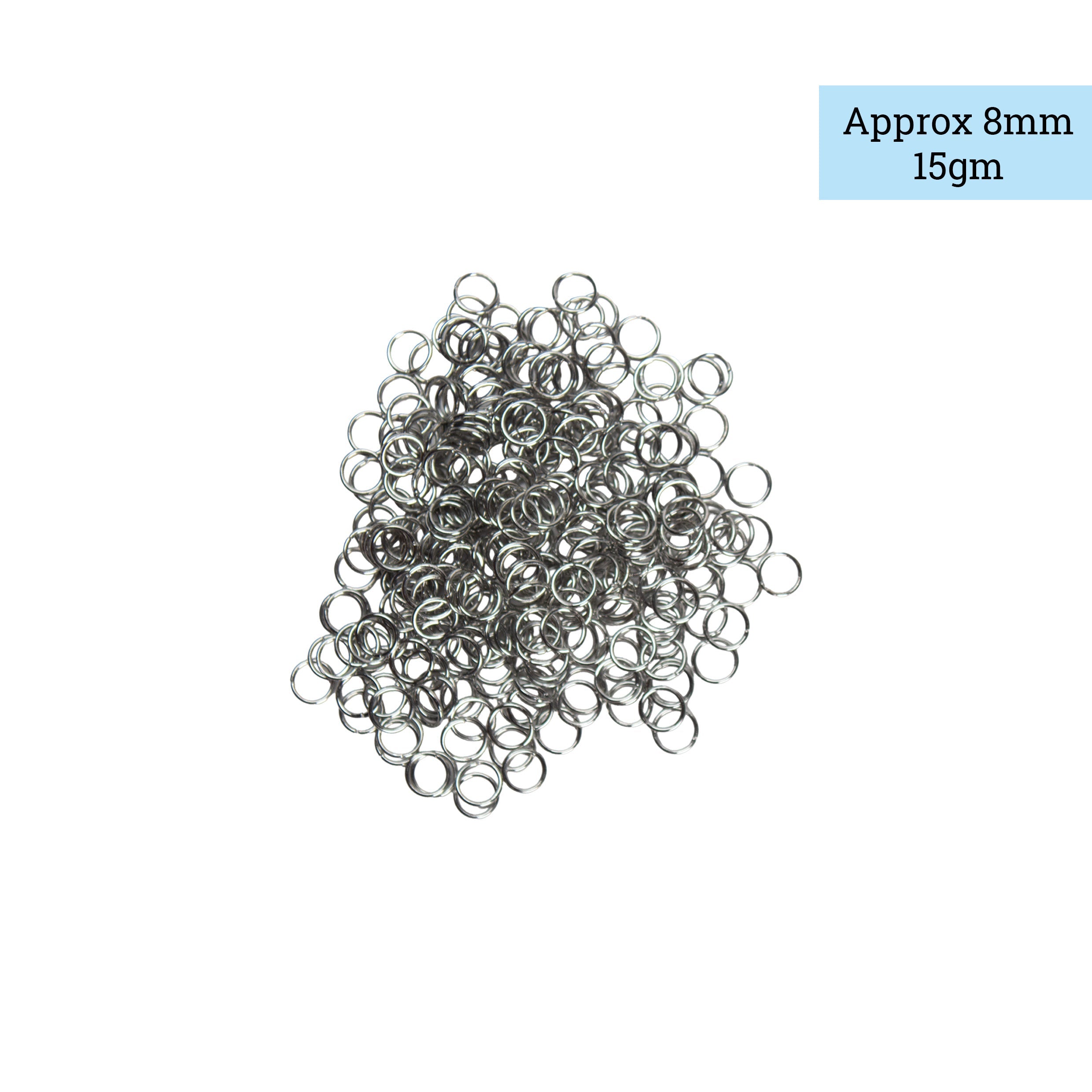 Jewellery Findings Jump Ring Open Silver 8mm 15gm