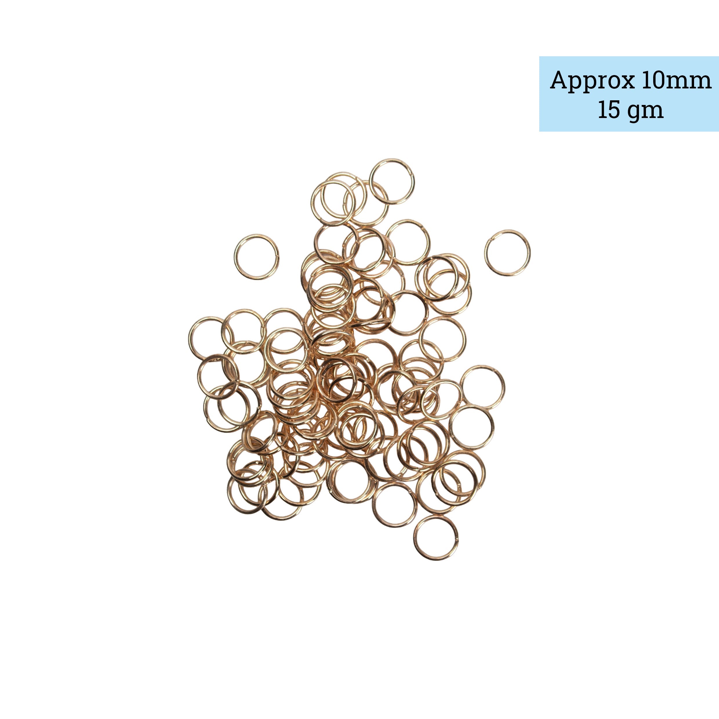 Jewellery Findings Jump Ring Open Gold 10mm 15gm