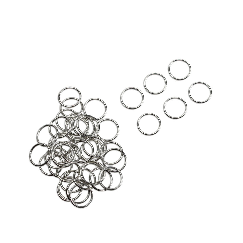 Jewellery Findings Jump Ring Open Nickel 14mm 15gm