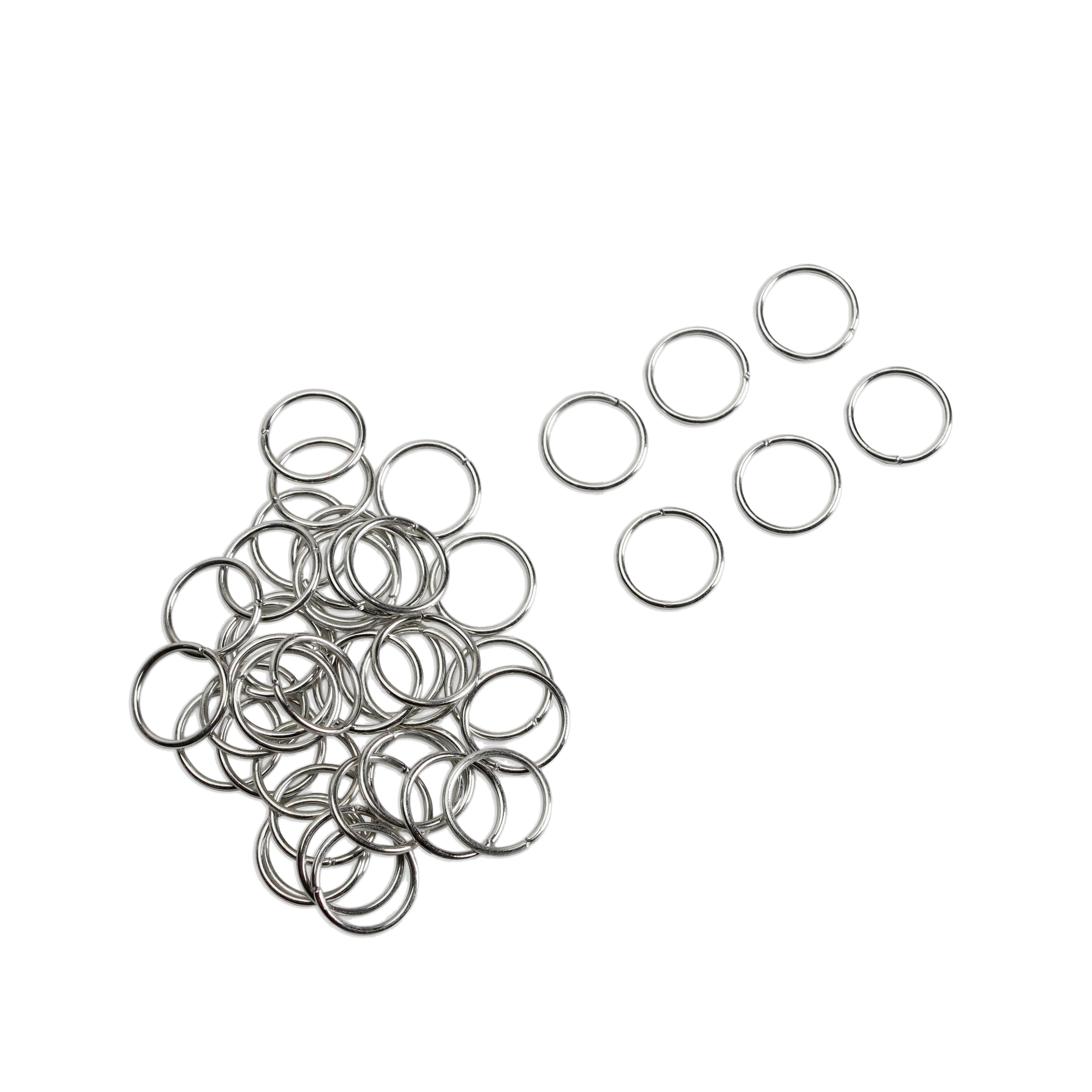 Jewellery Findings Jump Ring Open Nickel 14mm 15gm