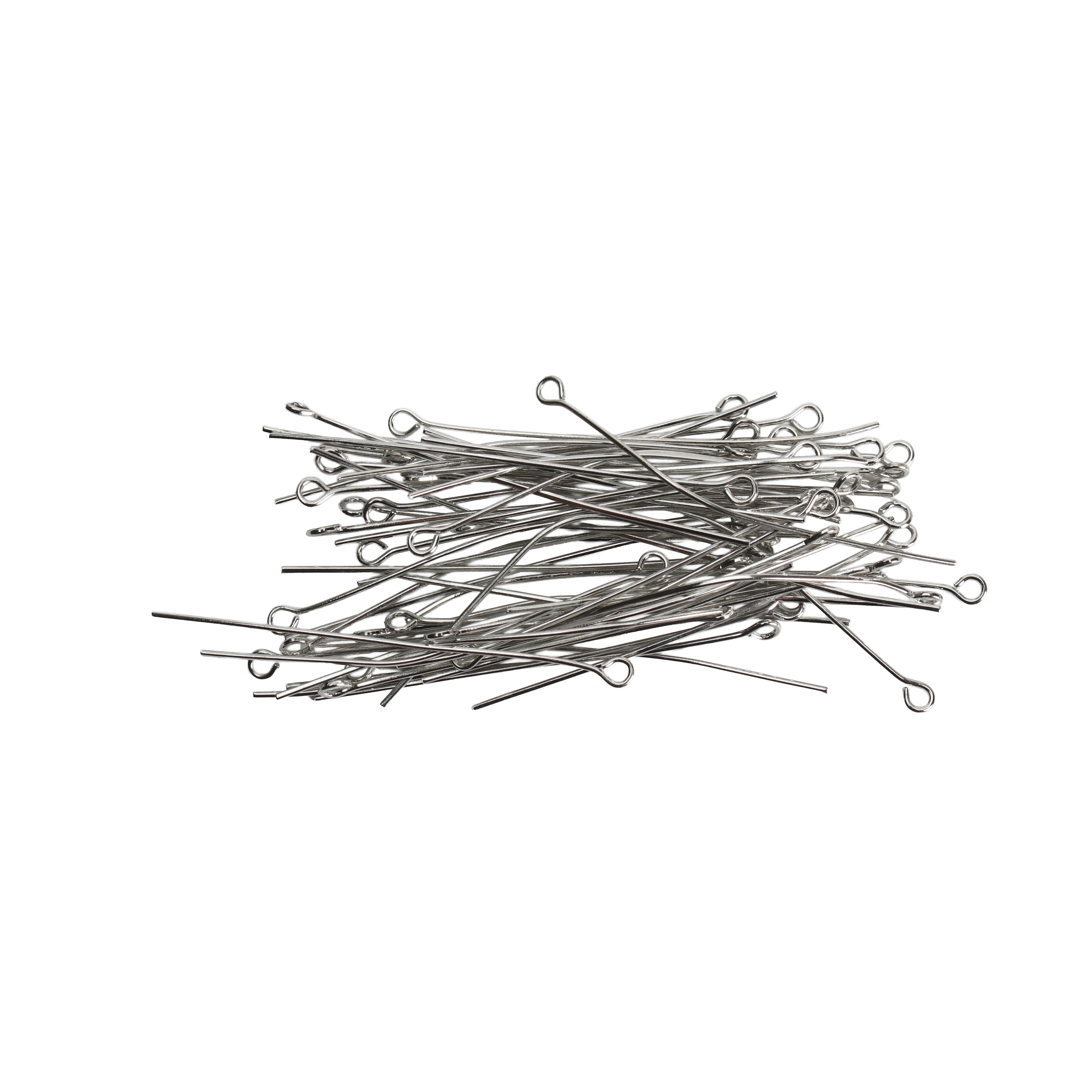 Jewellery Findings Eye Pin Nickel 50mm 10gm