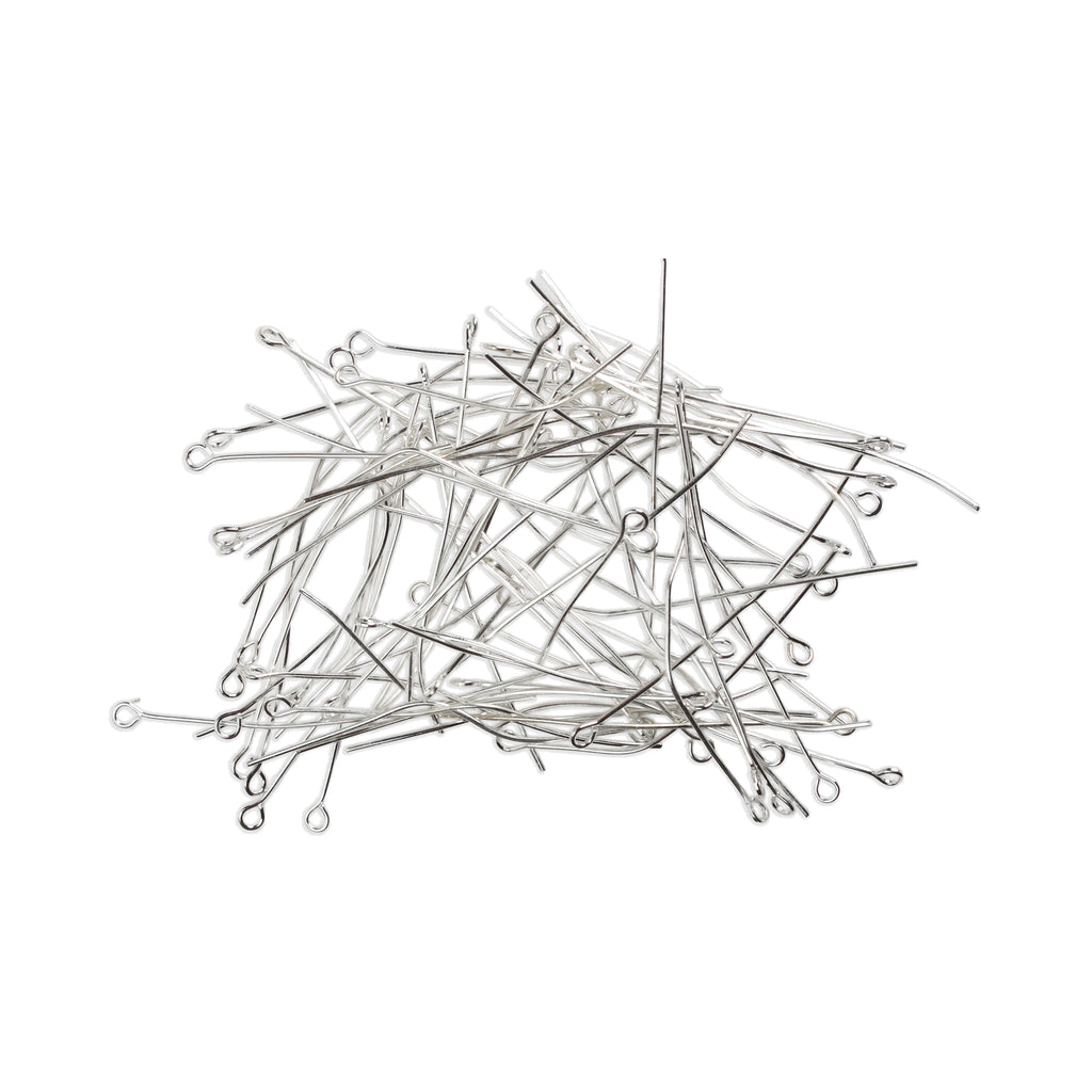 Jewellery Findings Eye Pin Silver 50mm 10gm