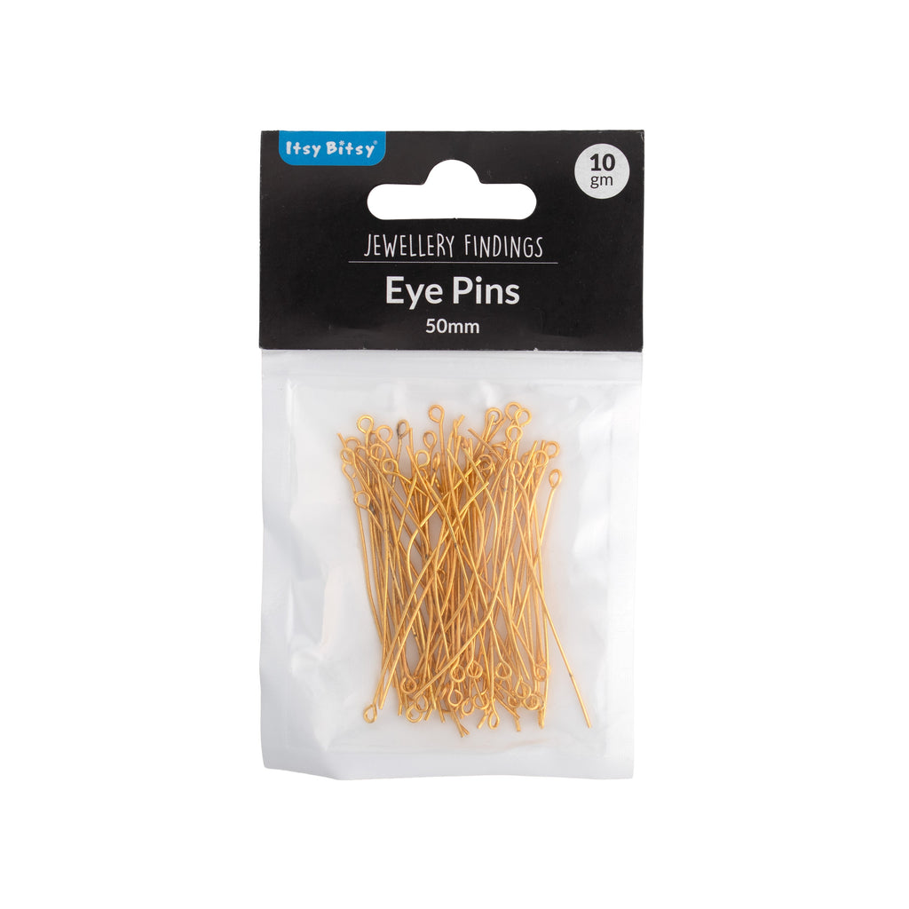 Jewellery Findings Eye Pin Gold 50mm 10gm