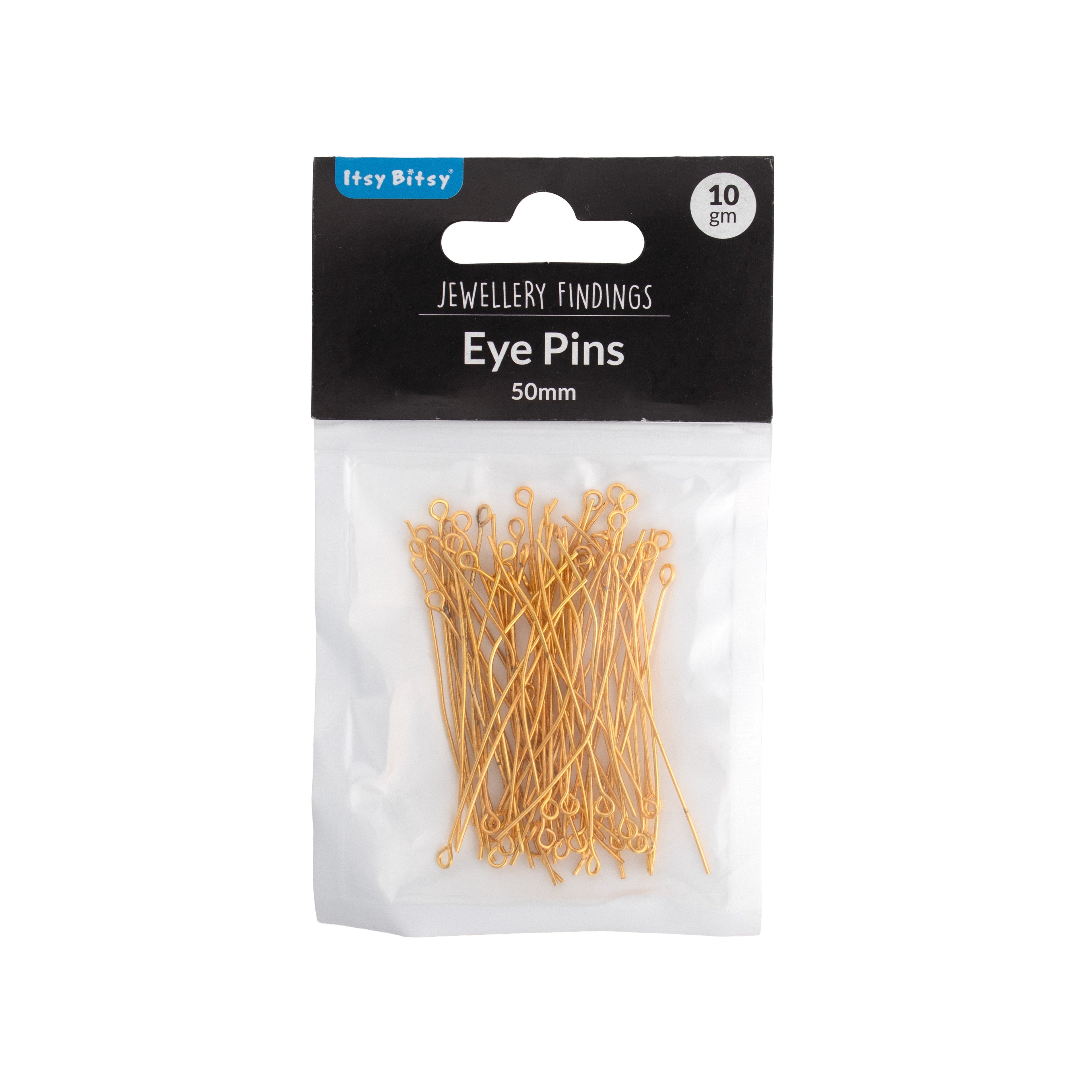 Jewellery Findings Eye Pin Gold 50mm 10gm