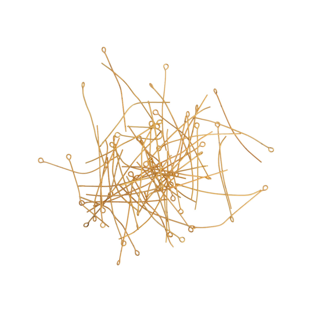 Jewellery Findings Eye Pin Gold 50mm 10gm