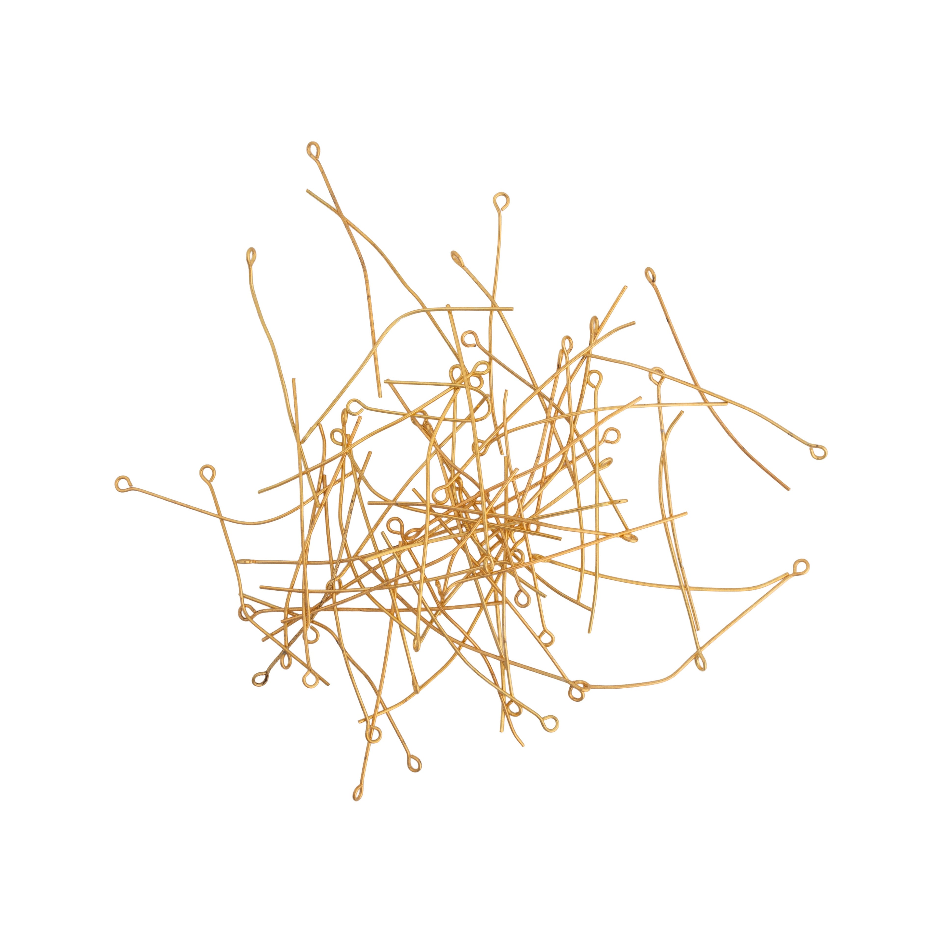 Jewellery Findings Eye Pin Gold 50mm 10gm
