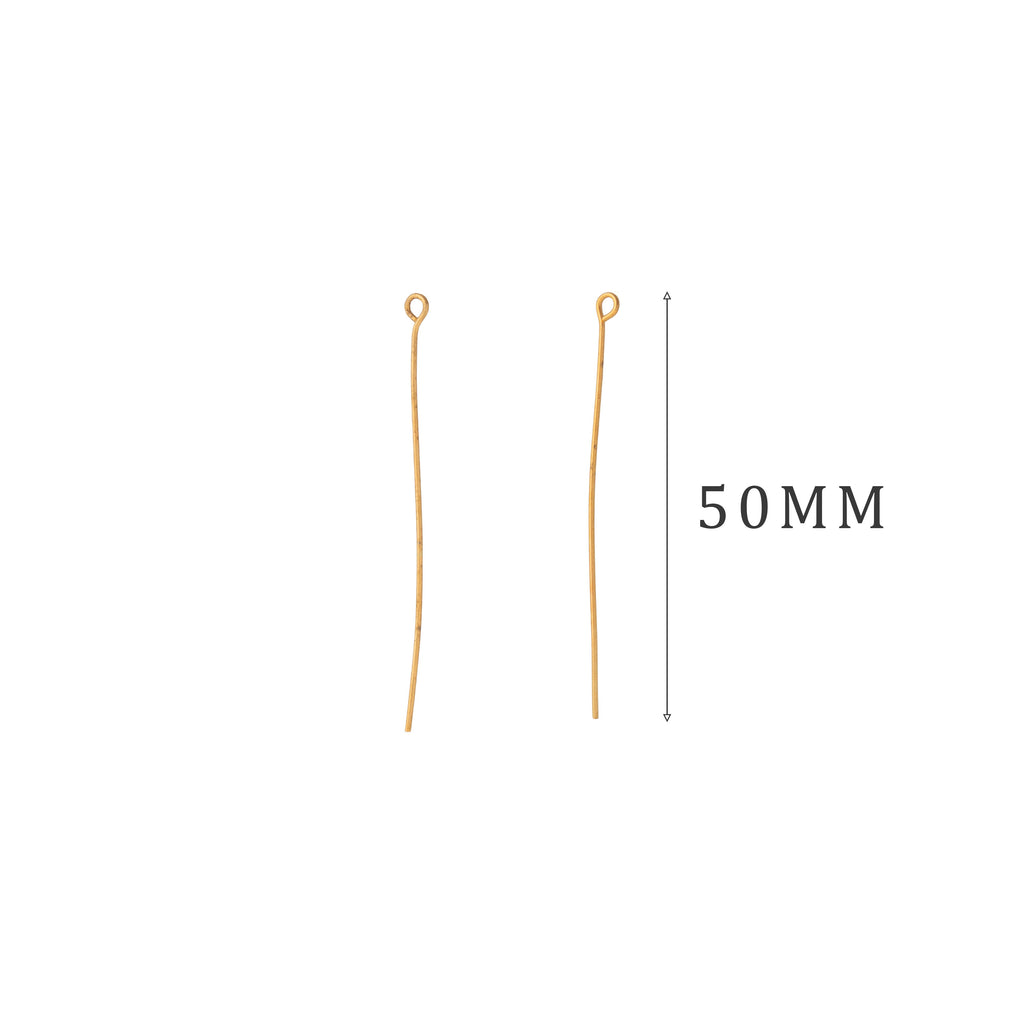 Jewellery Findings Eye Pin Gold 50mm 10gm