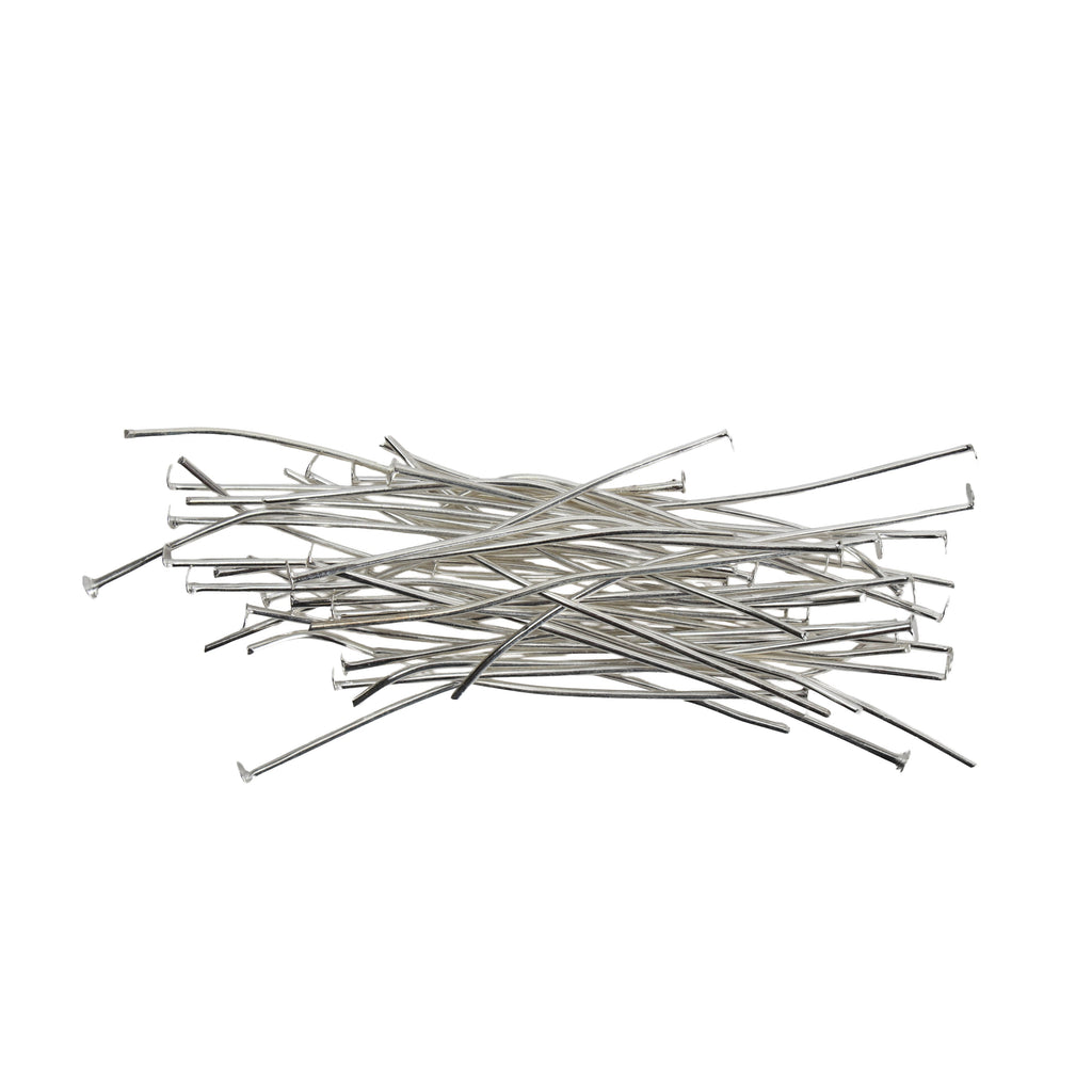 Jewellery Findings Head Pin Silver 50mm 10gm