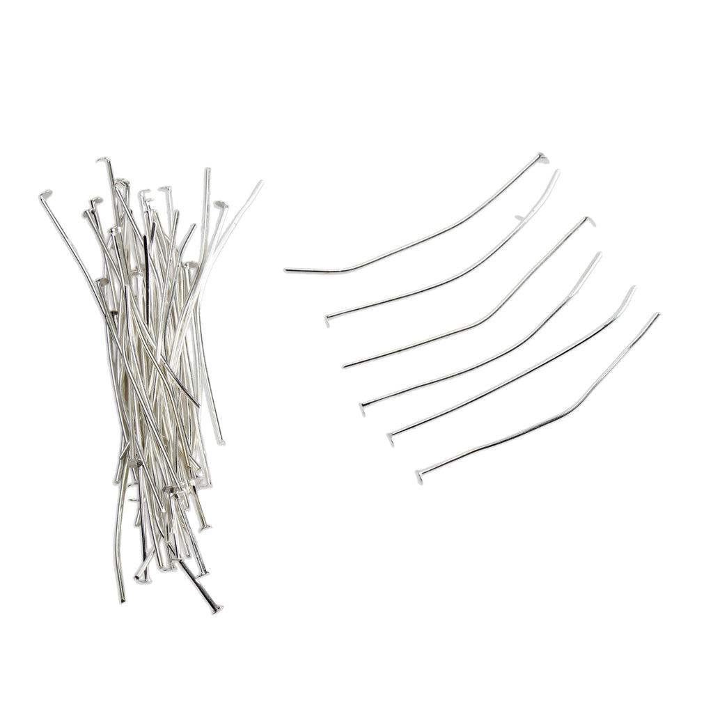 Jewellery Findings Head Pin Silver 50mm 10gm
