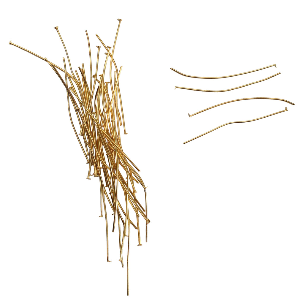 Jewellery Findings Head Pin Gold 50mm 10gm