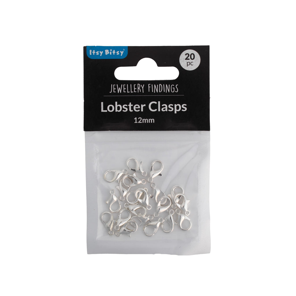 Jewellery Findings Lobster Clasp Nickel 12mm 20pc