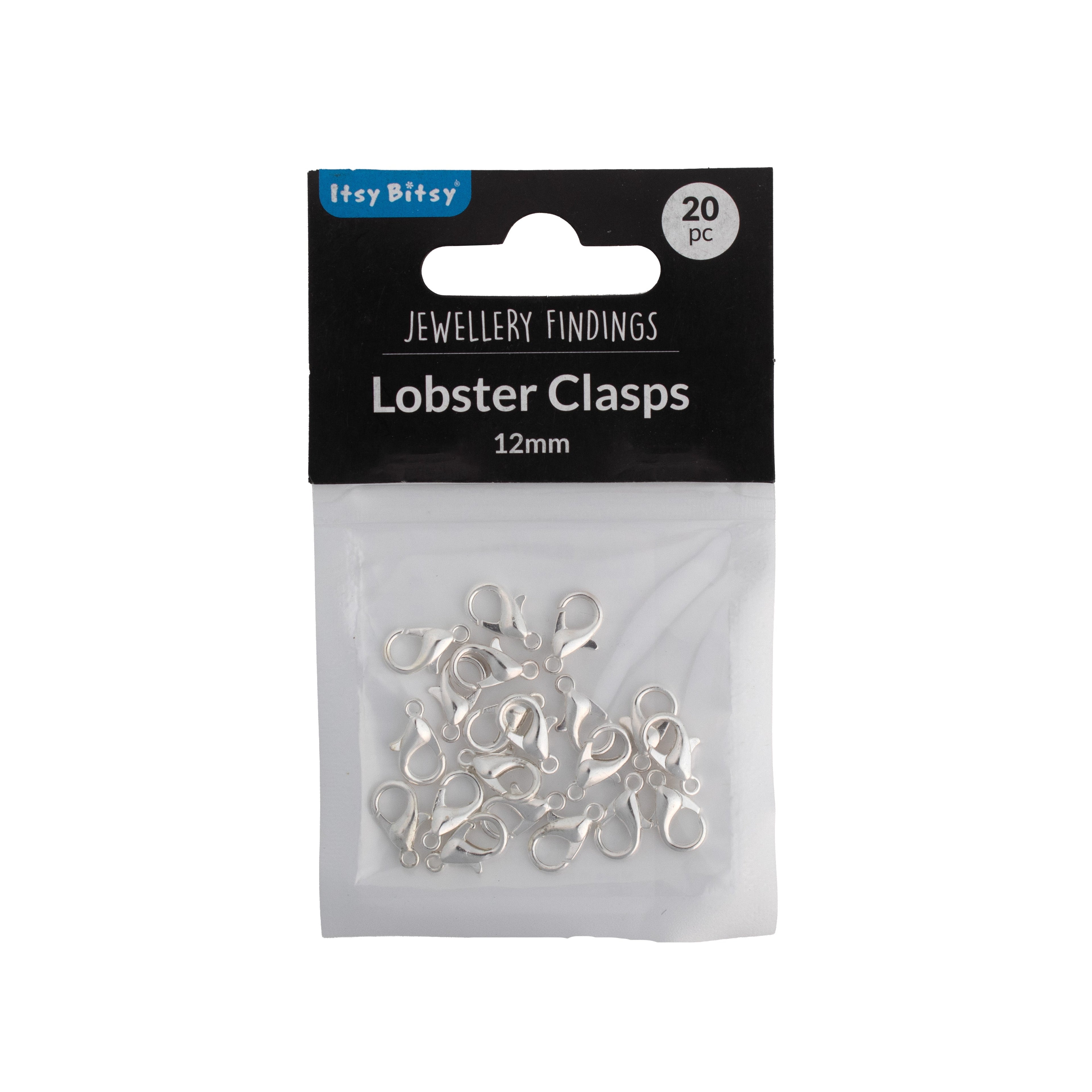 Jewellery Findings Lobster Clasp Nickel 12mm 20pc