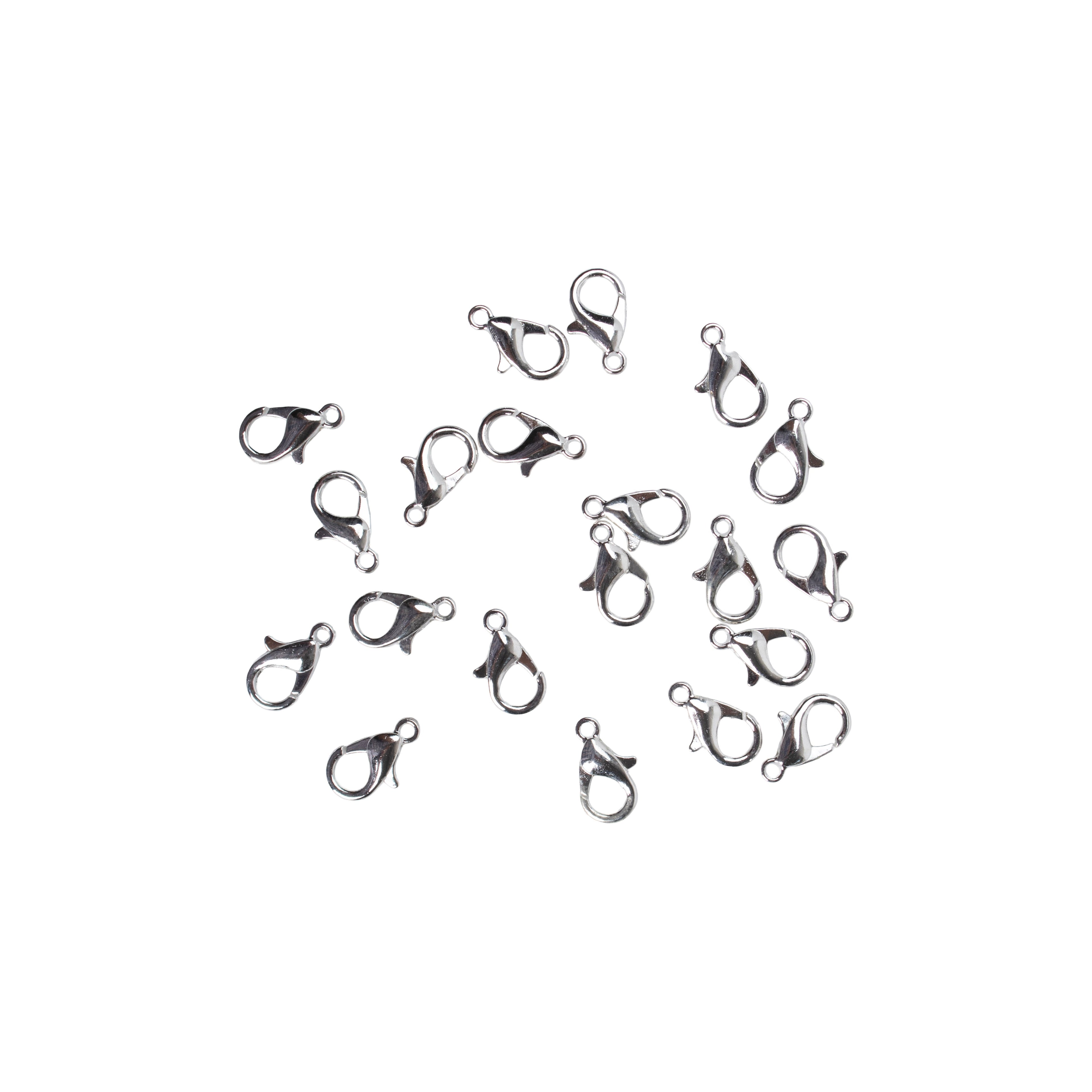 Jewellery Findings Lobster Clasp Nickel 12mm 20pc