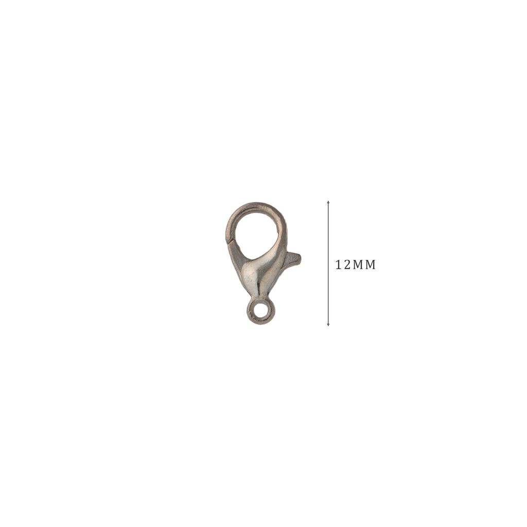 Jewellery Findings Lobster Clasp Silver 12mm 20pc