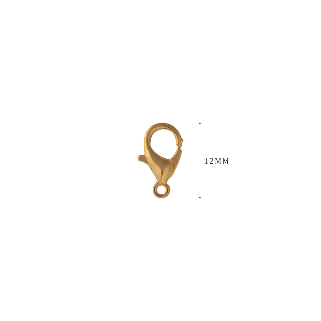 Jewellery Findings Lobster Clasp Gold 12mm 20pc