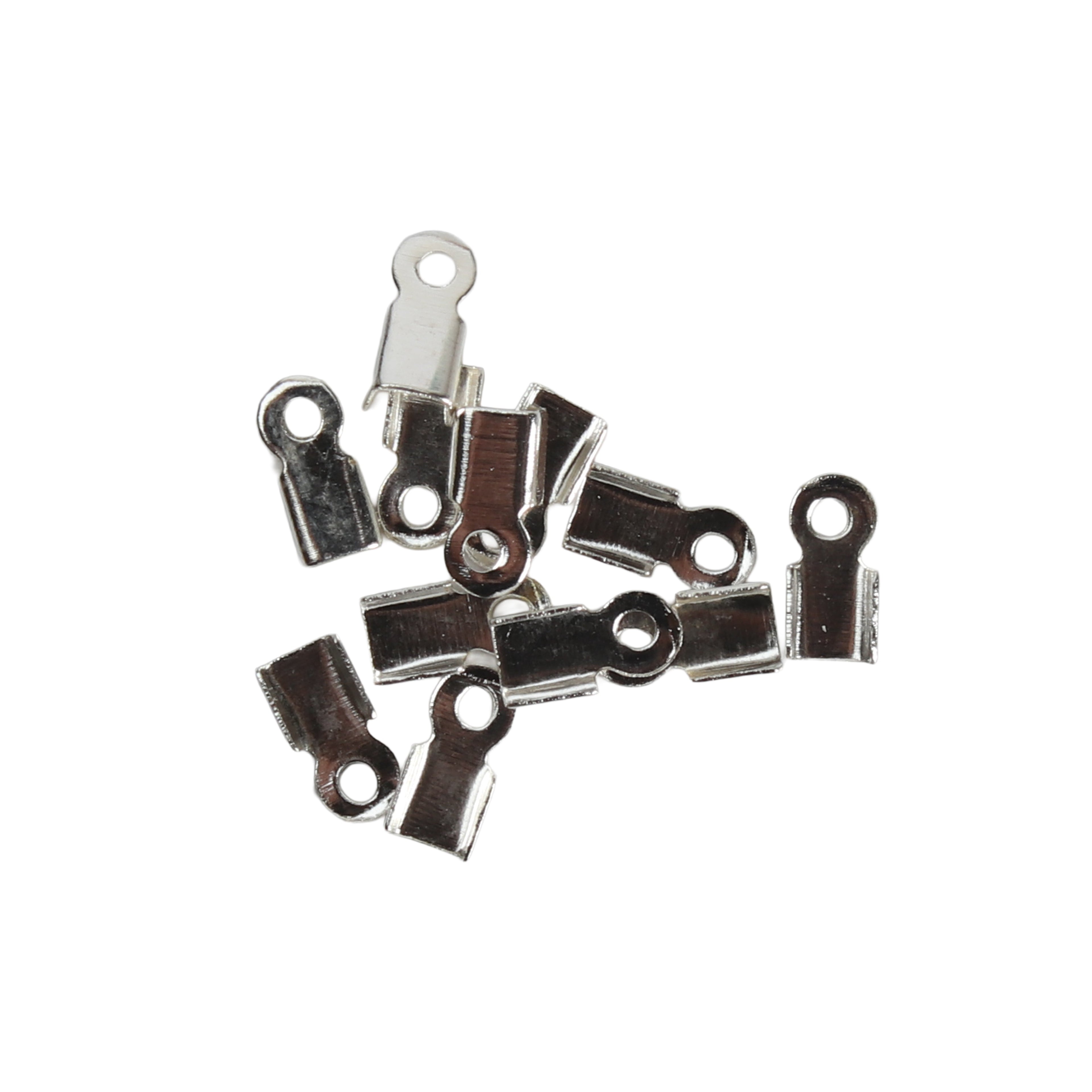 Jewellery Findings End Piece Silver small 12pc